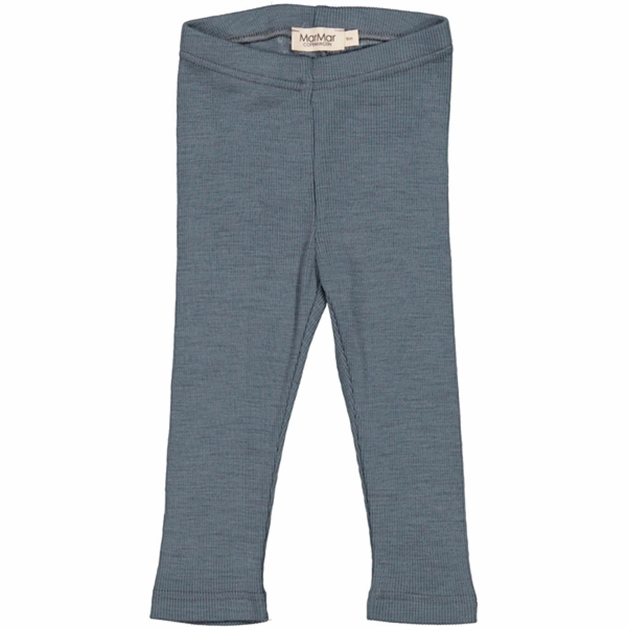 Clean Lines MarMar Wool Rib Stormy Blue Leg Leggings