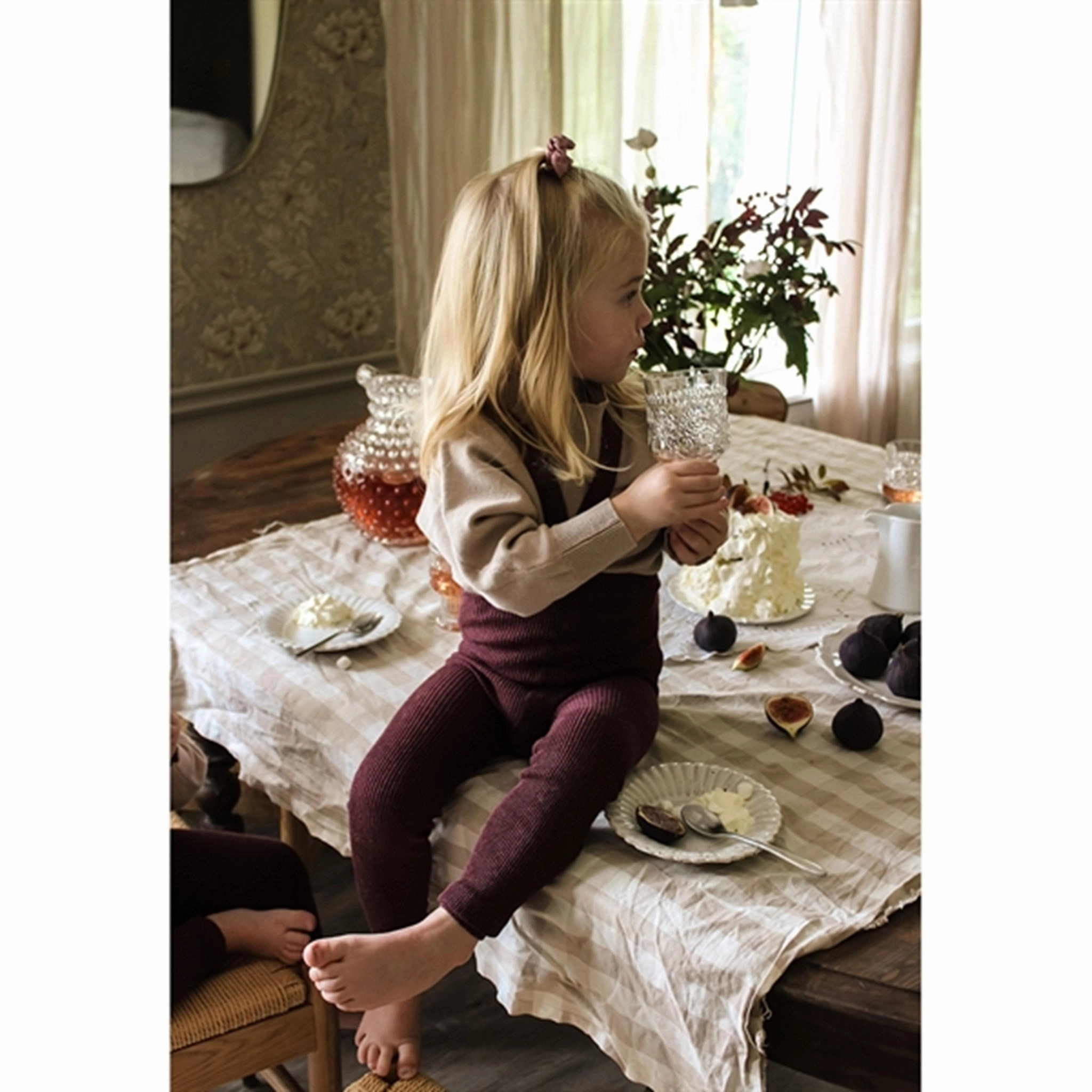 Silly Silas Footless Tights Fig Elastic Free Cuffs