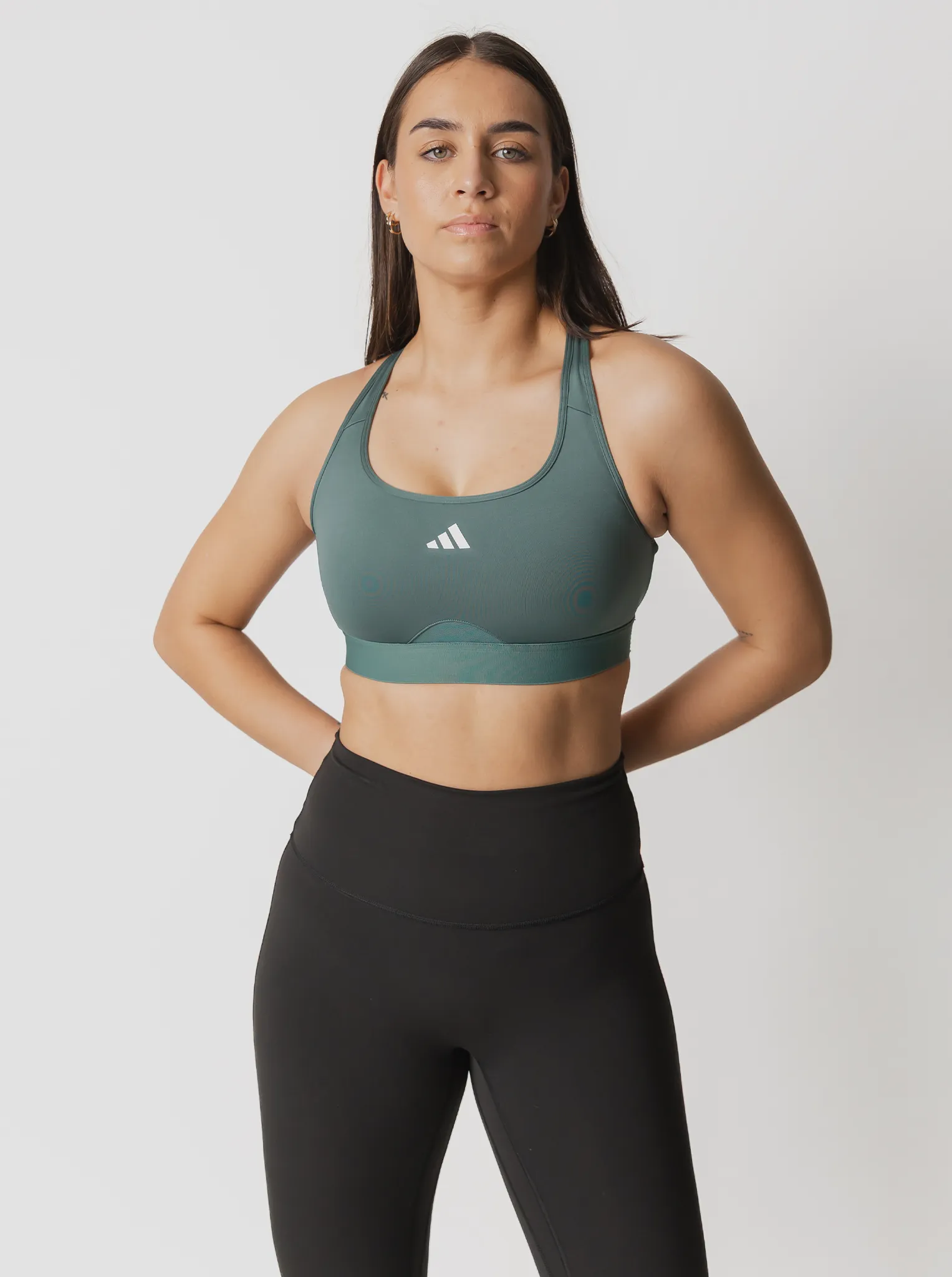 Zigzag stitching Powerreact Training Medium-Support Bra