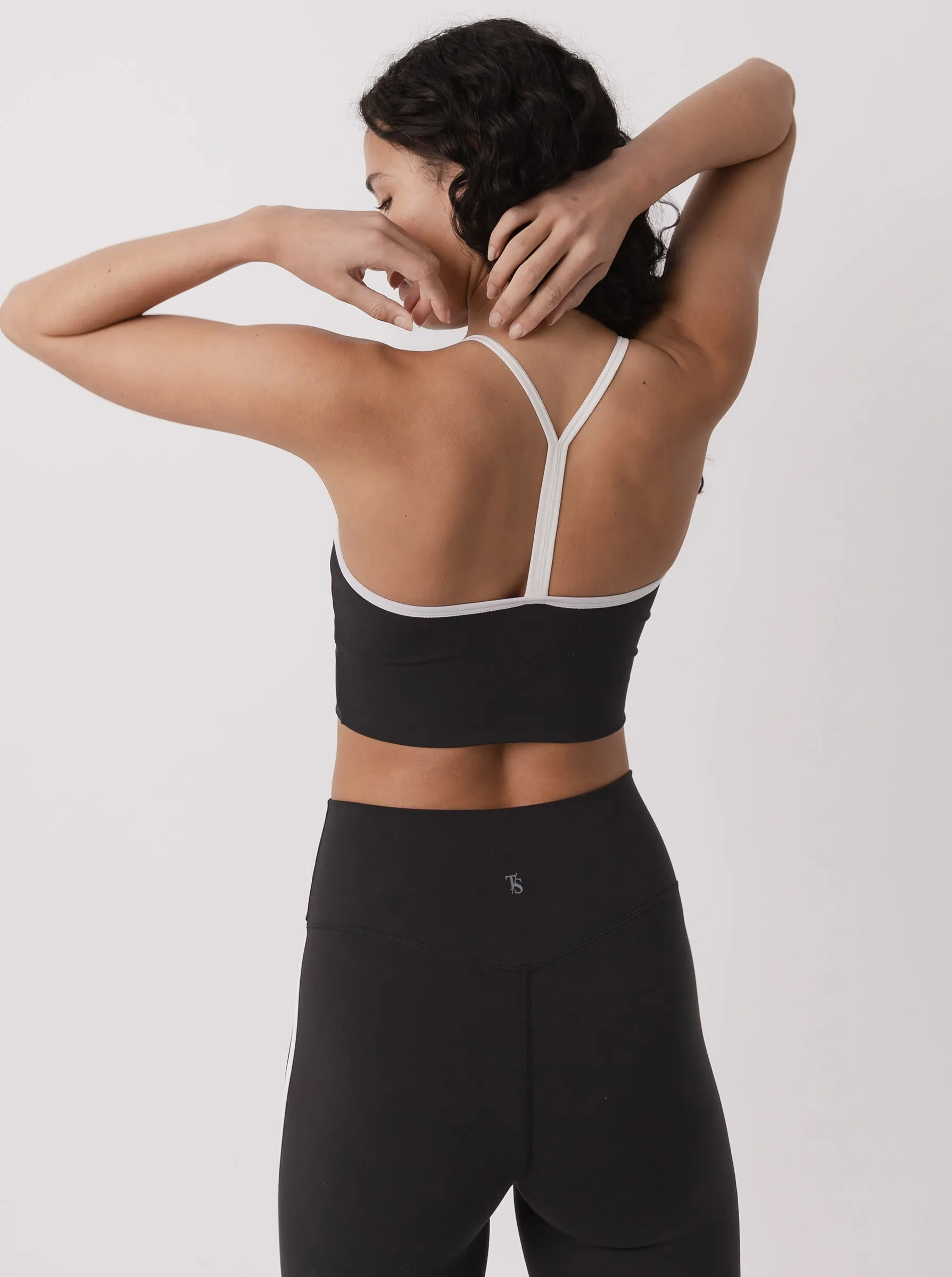 Halter neck Retro Bra in Black