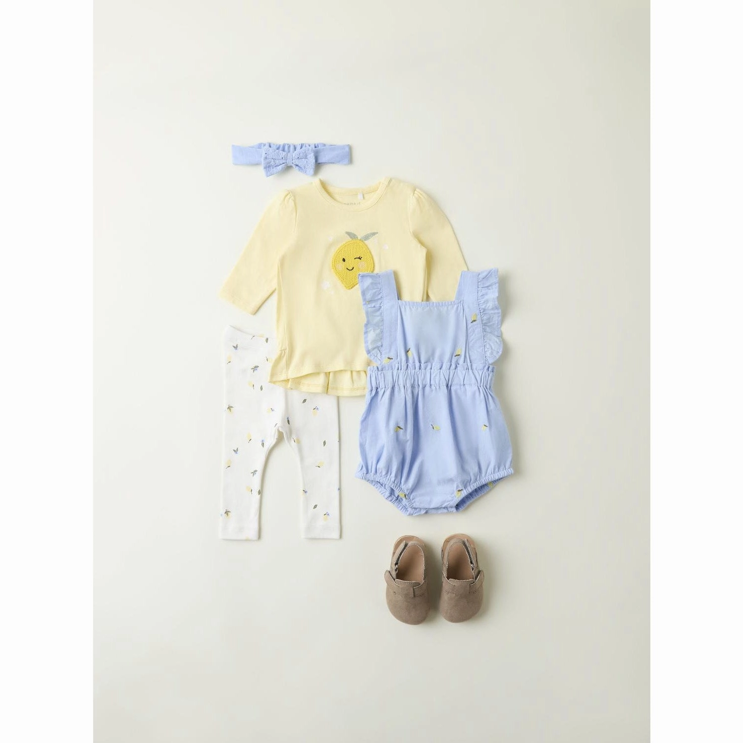 Comfy Elegant Name It Serenity Lemon Derilla Romper