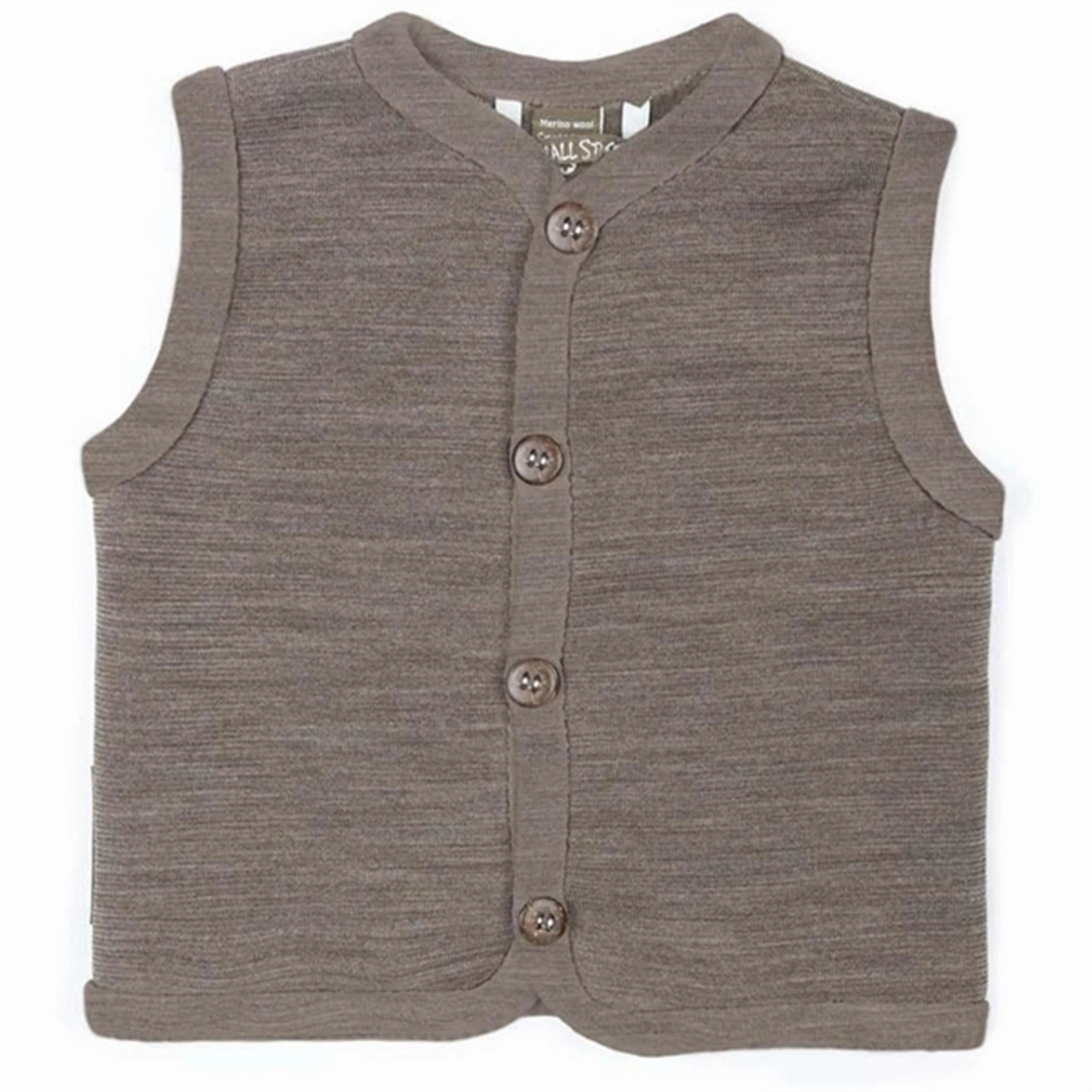 Smallstuff Wool Vest with Buttons Nature Comfortable Feel