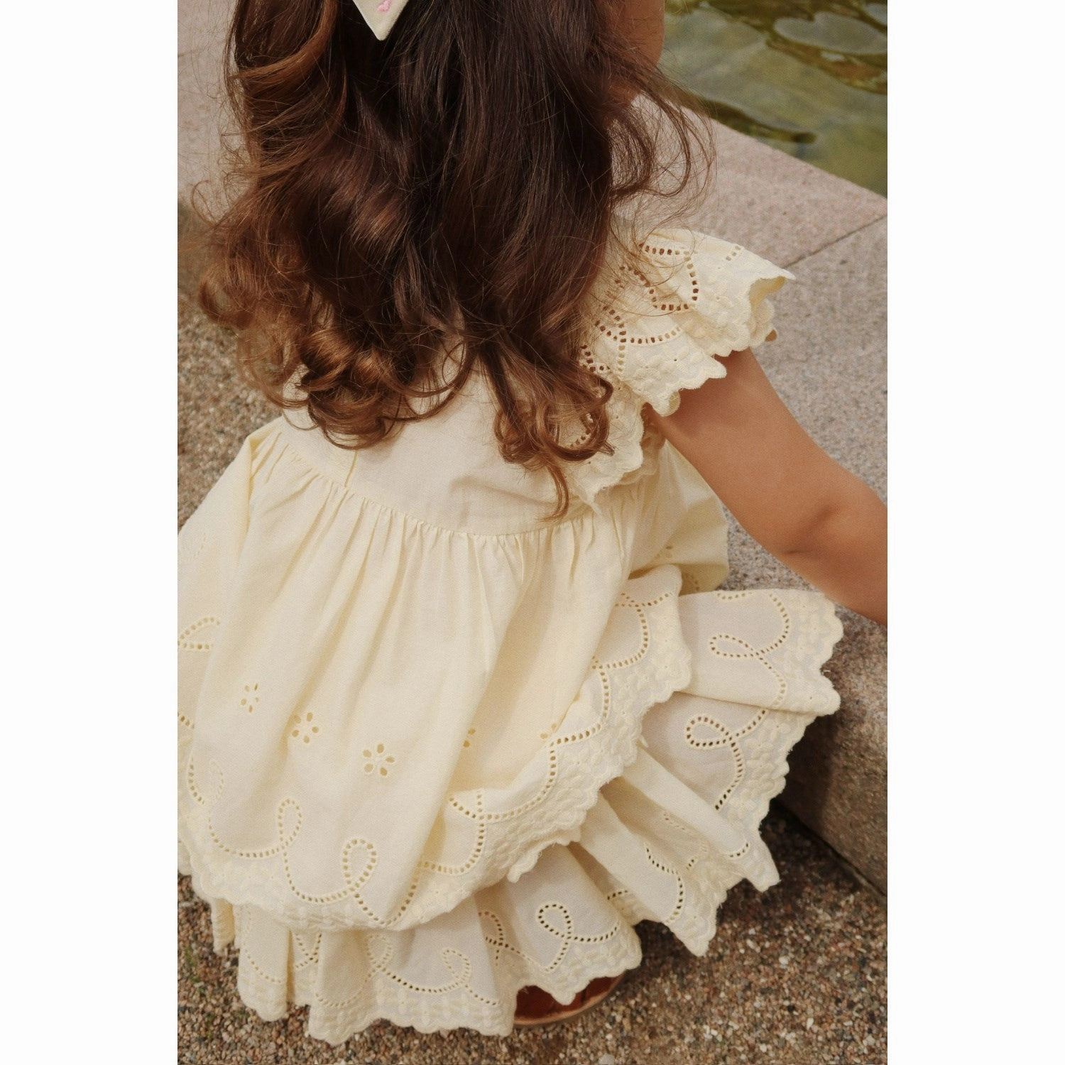 Breezy Mood Konges Sl?jd Cloud Cream Posey Smock Skirt