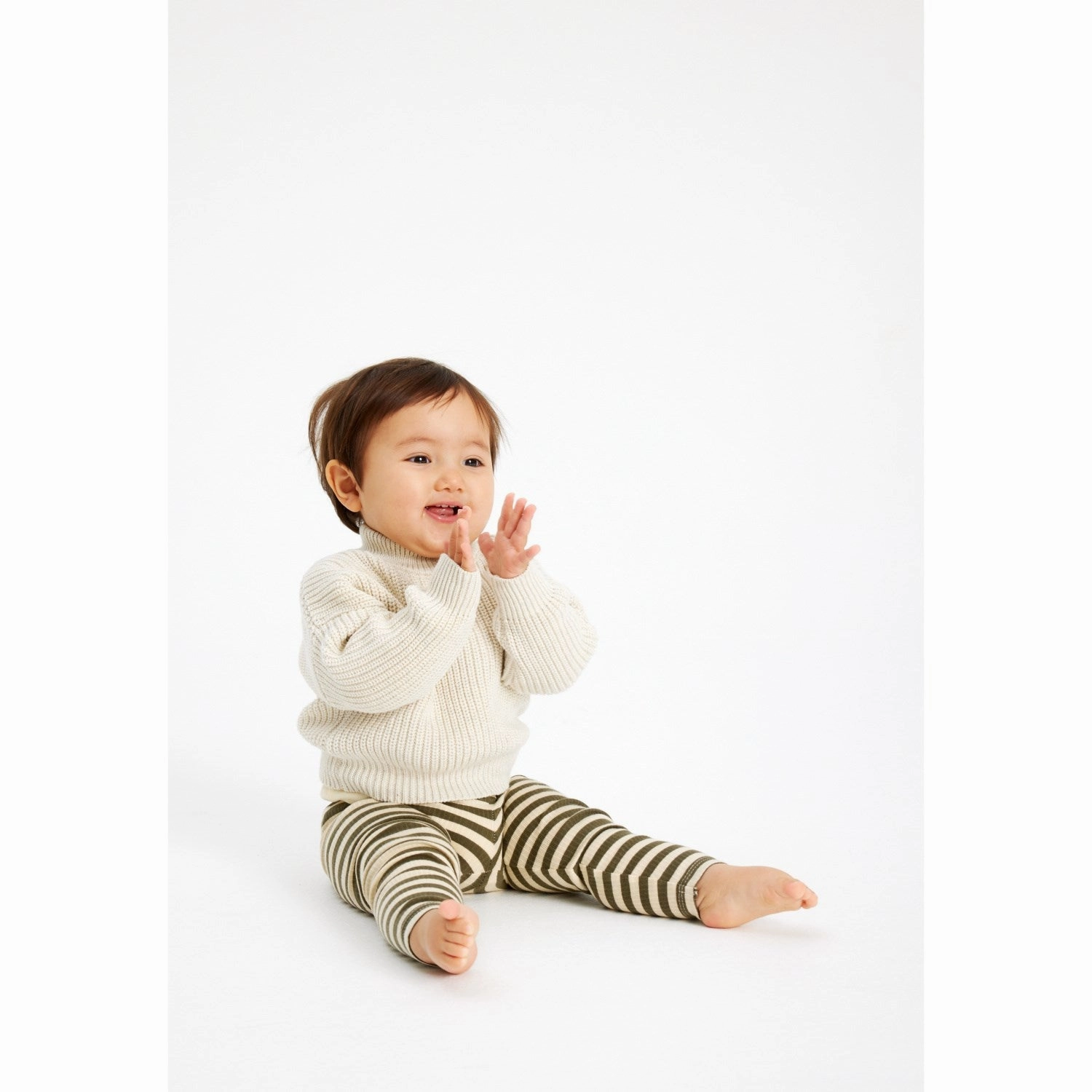 Flexible Wear Evening Walk Thumb Hole Sleeve THE NEW Siblings Ivy Green Fro Uni Rib Leggings