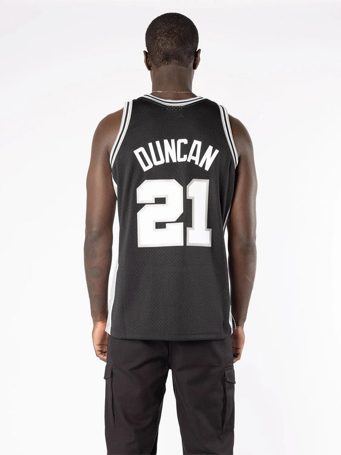 San Antonio Spurs Road 1998-99 Tim Duncan Swingman Jersey High Compression Support