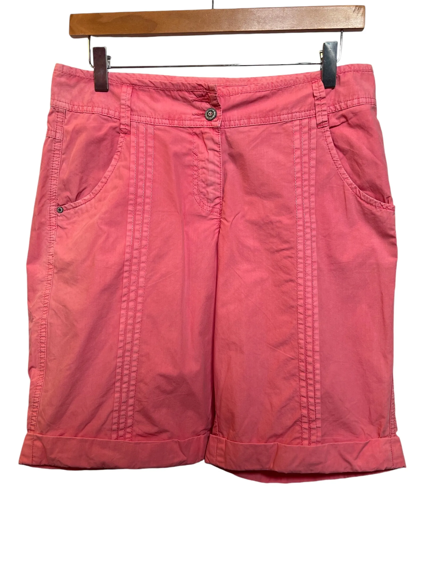 Polyester shorts NonSlipGrip Sandwich_ Women's Pink Cargo Shorts (W30)
