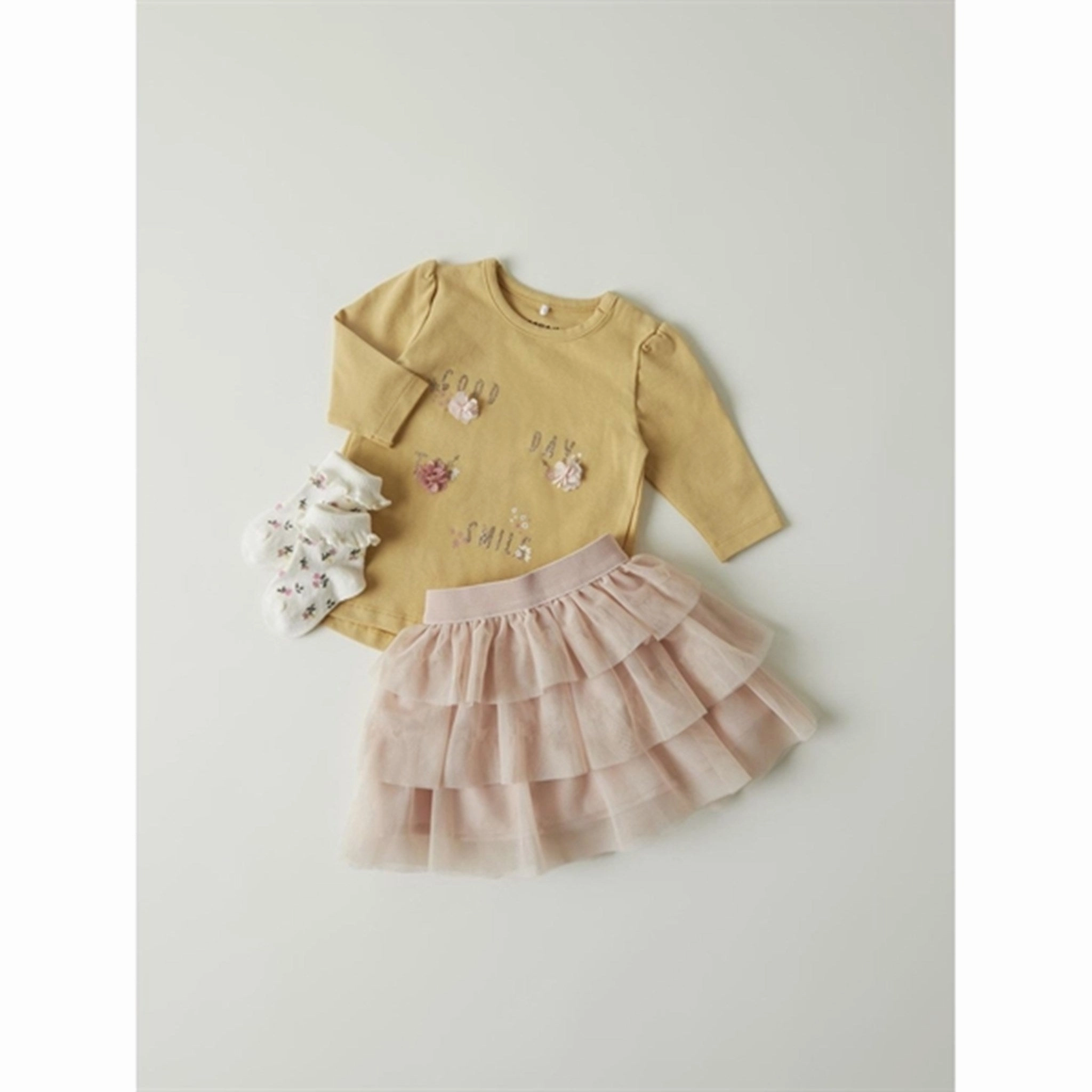 Editorial Look Tear Resistant Material Name it Sepia Rose Betrille Tulle Skirt