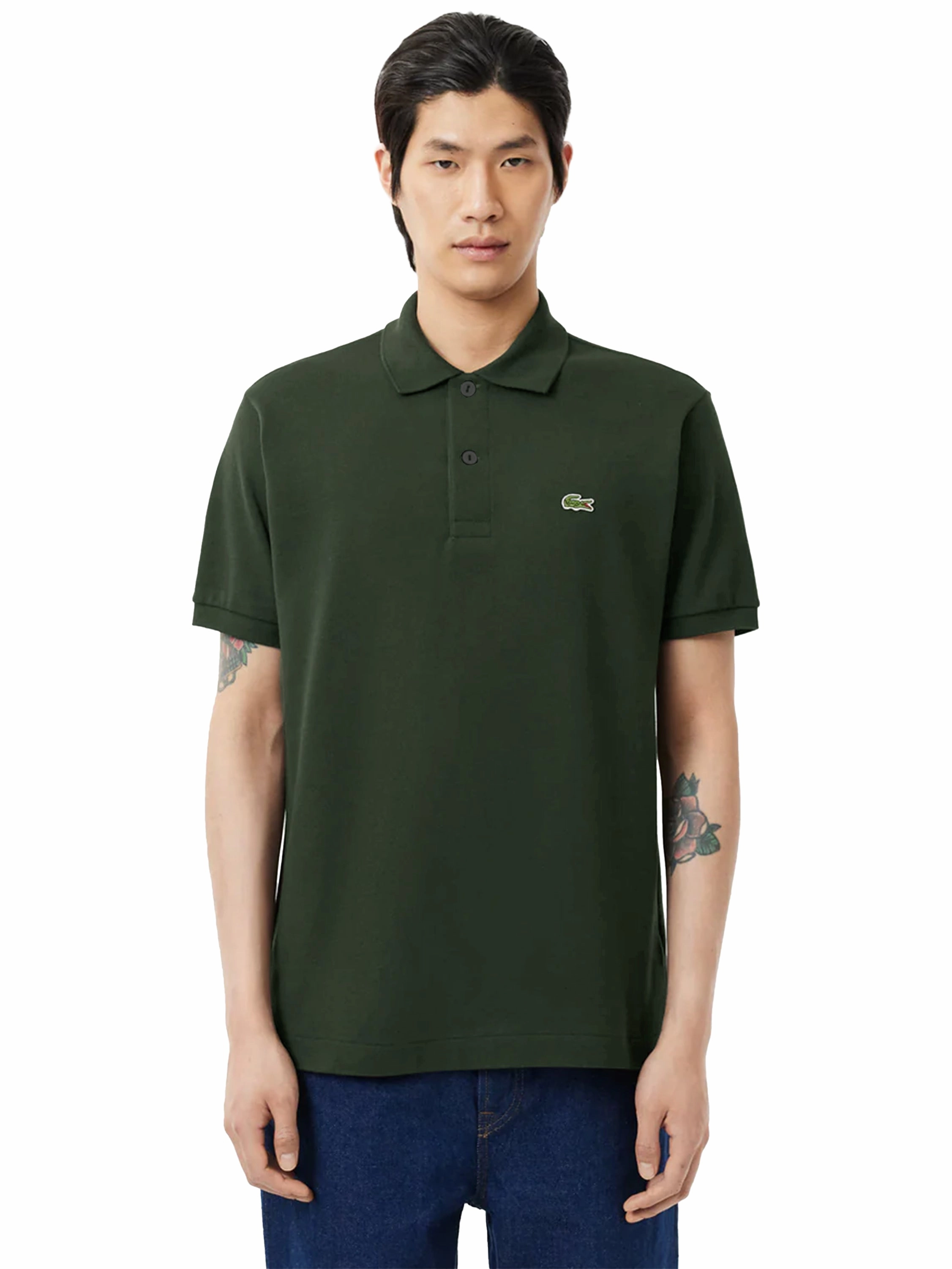 Breathable Underarm Gusset Collar Stay Slots Lacoste | Mens Cotton Polo Shirt