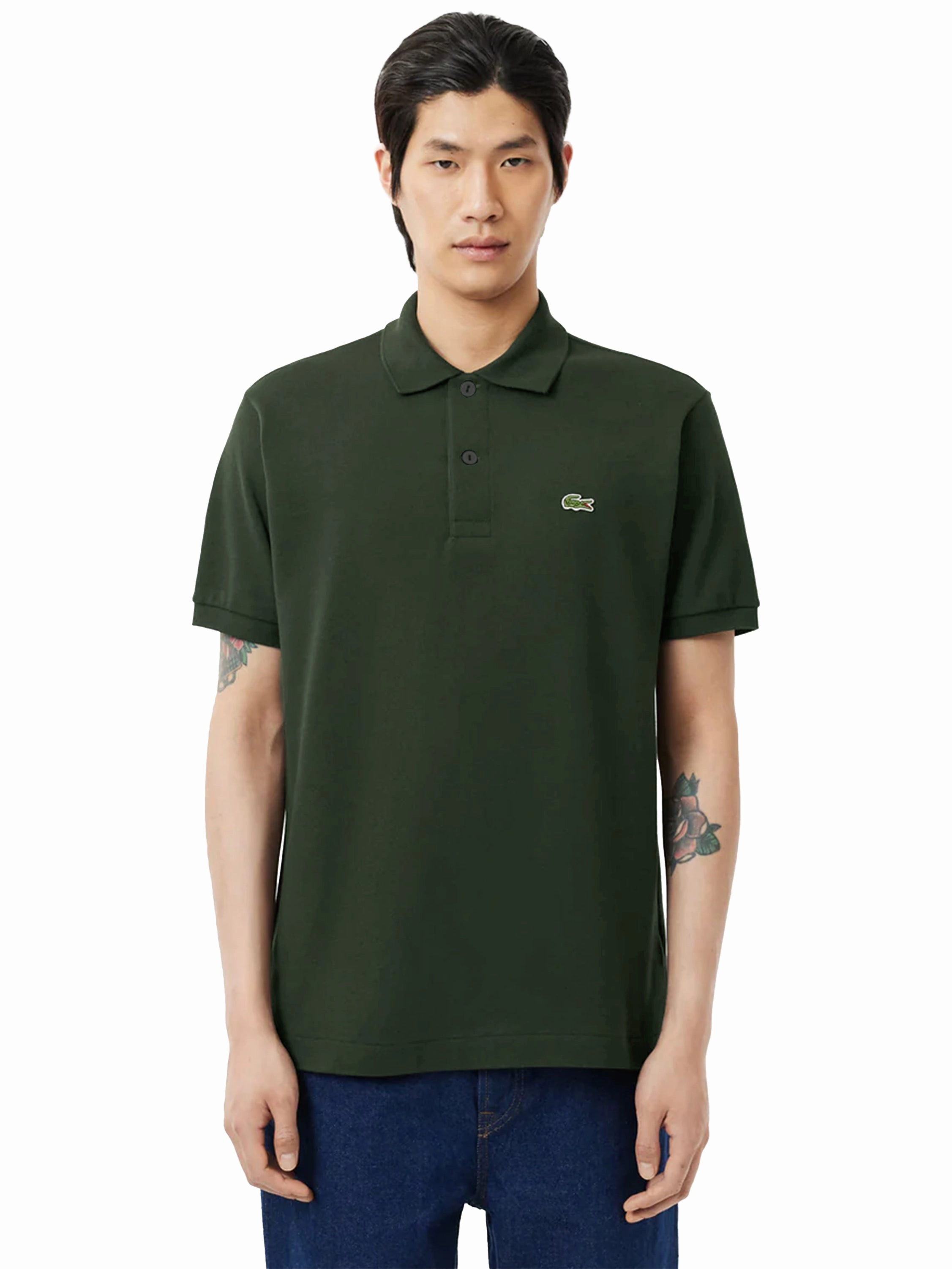 Lacoste | Mens Cotton Polo Shirt Active Wear Snap Button Closure