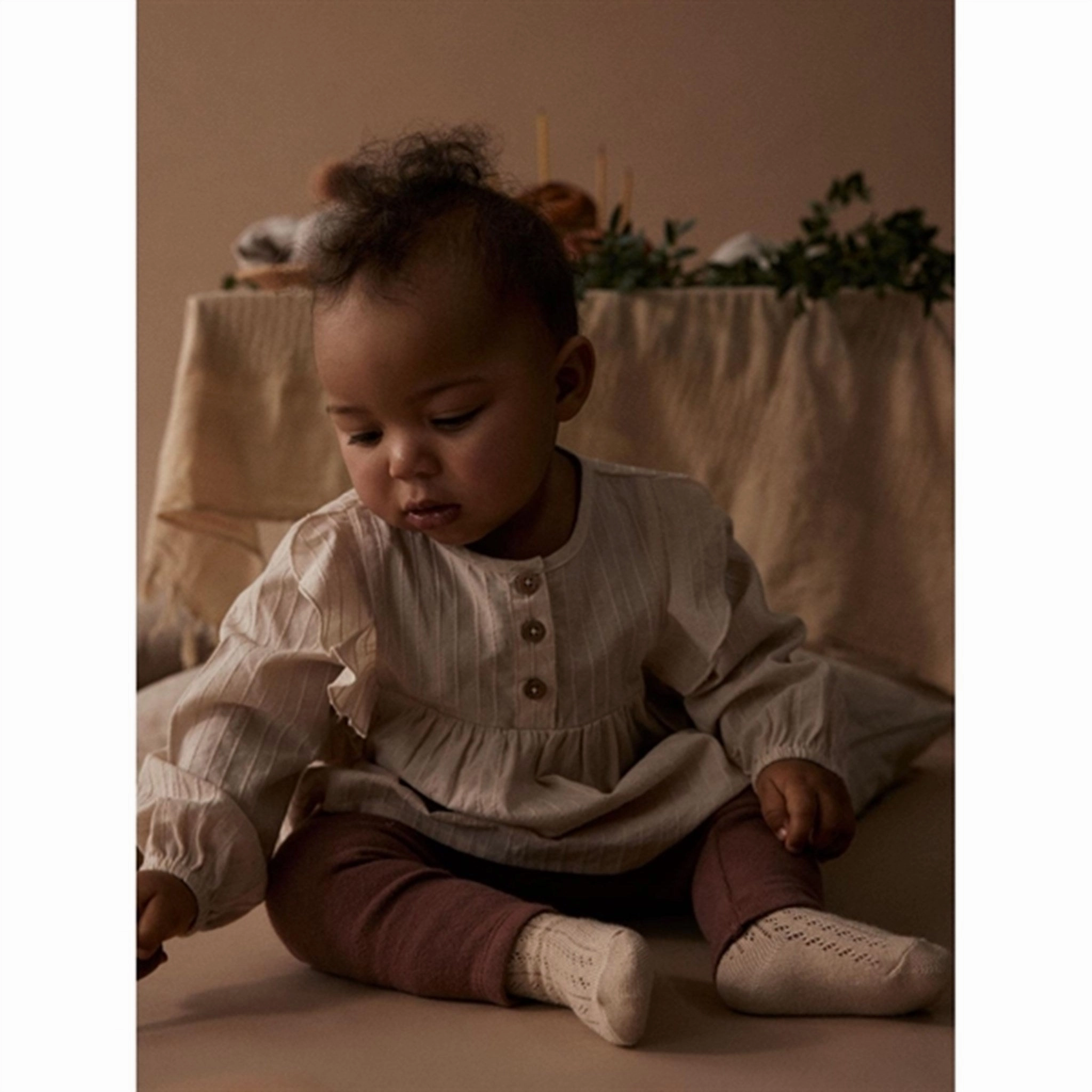 Comfort Base Yoga Class Minimalist Style Lil'Atelier Carob Brown Thora Slim Leggings