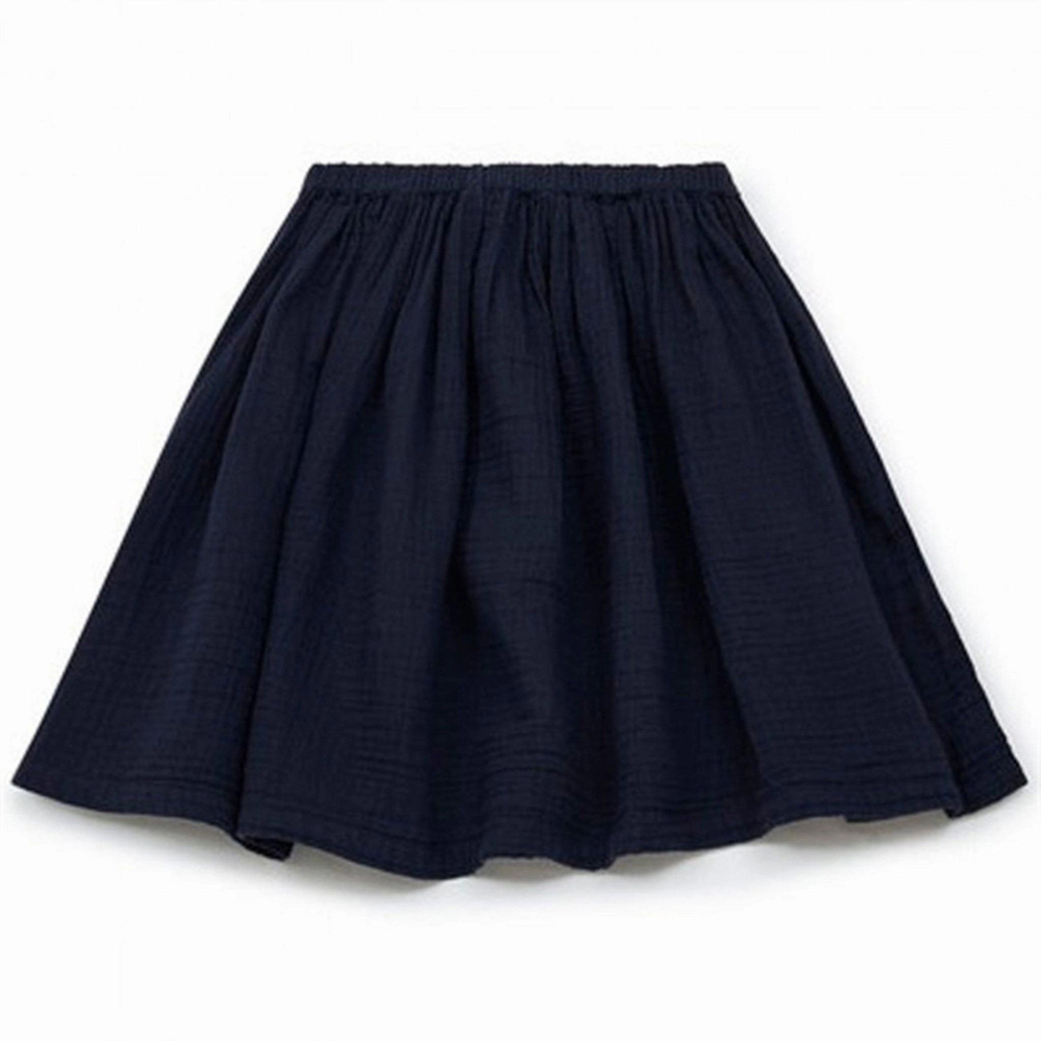 BONTON Navy Framboise Skirt Delicate Texture