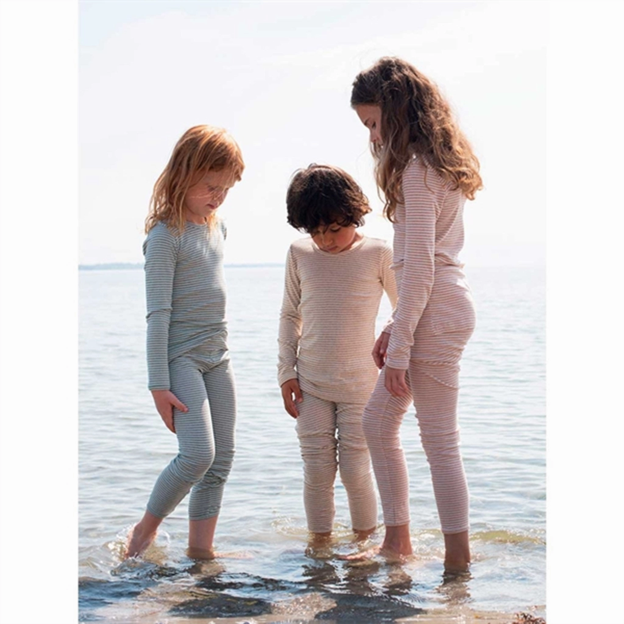 Serendipity Clay/Offwhite Stripe Leggings Form Fitting