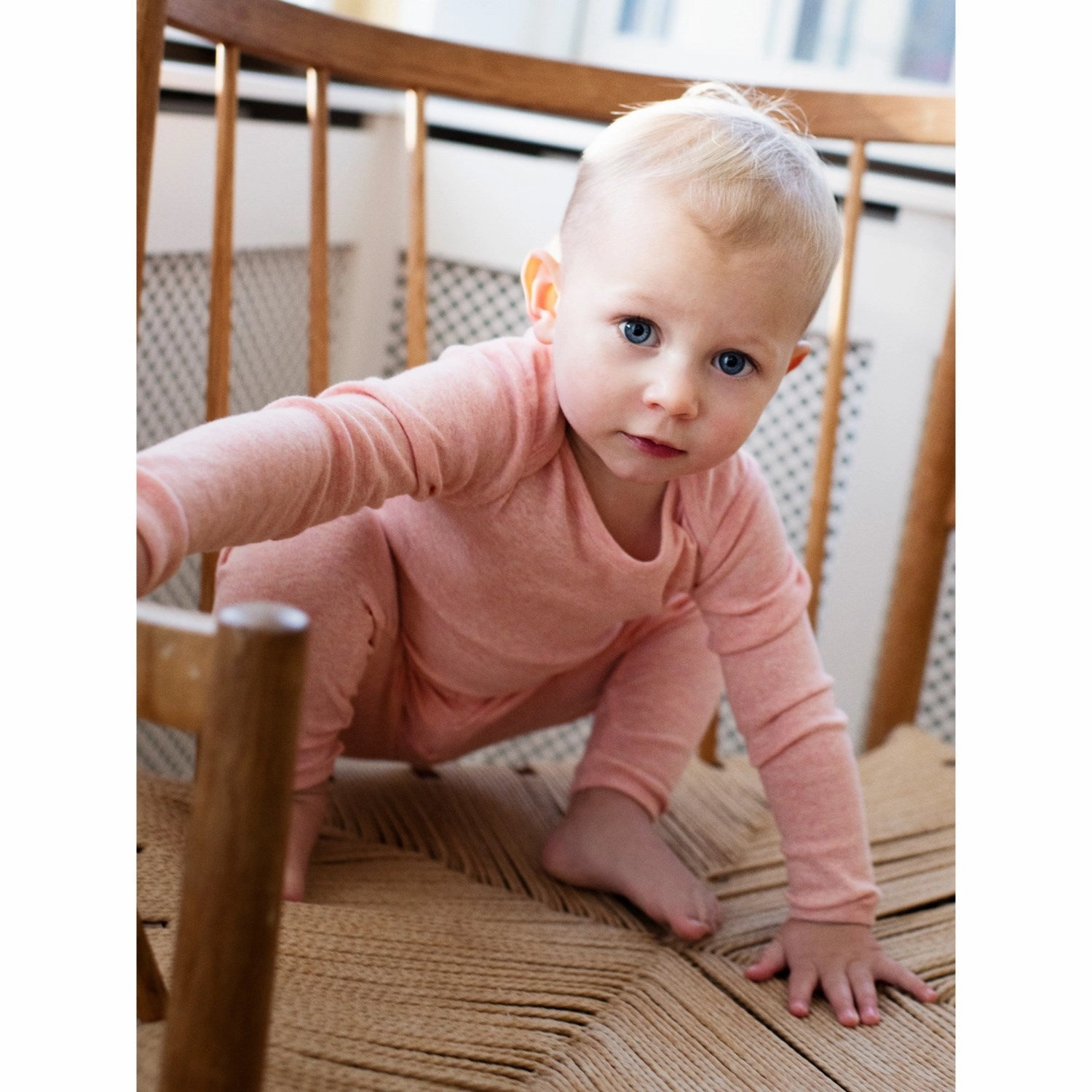 Relaxed fit style Serendipity Coral Baby Leggings