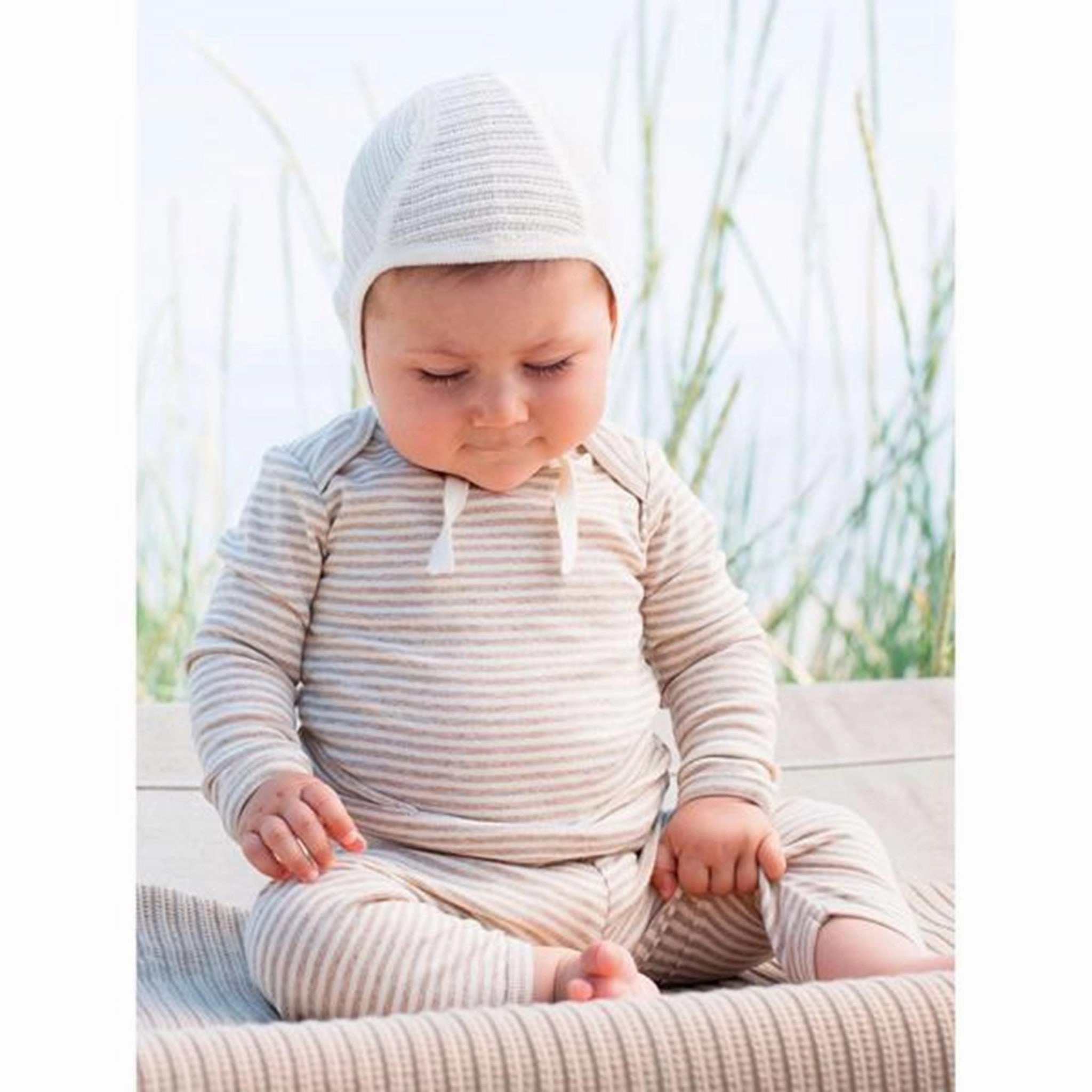 For Teens Stretch Fit Serendipity Oat/Offwhite Stripe Leggings