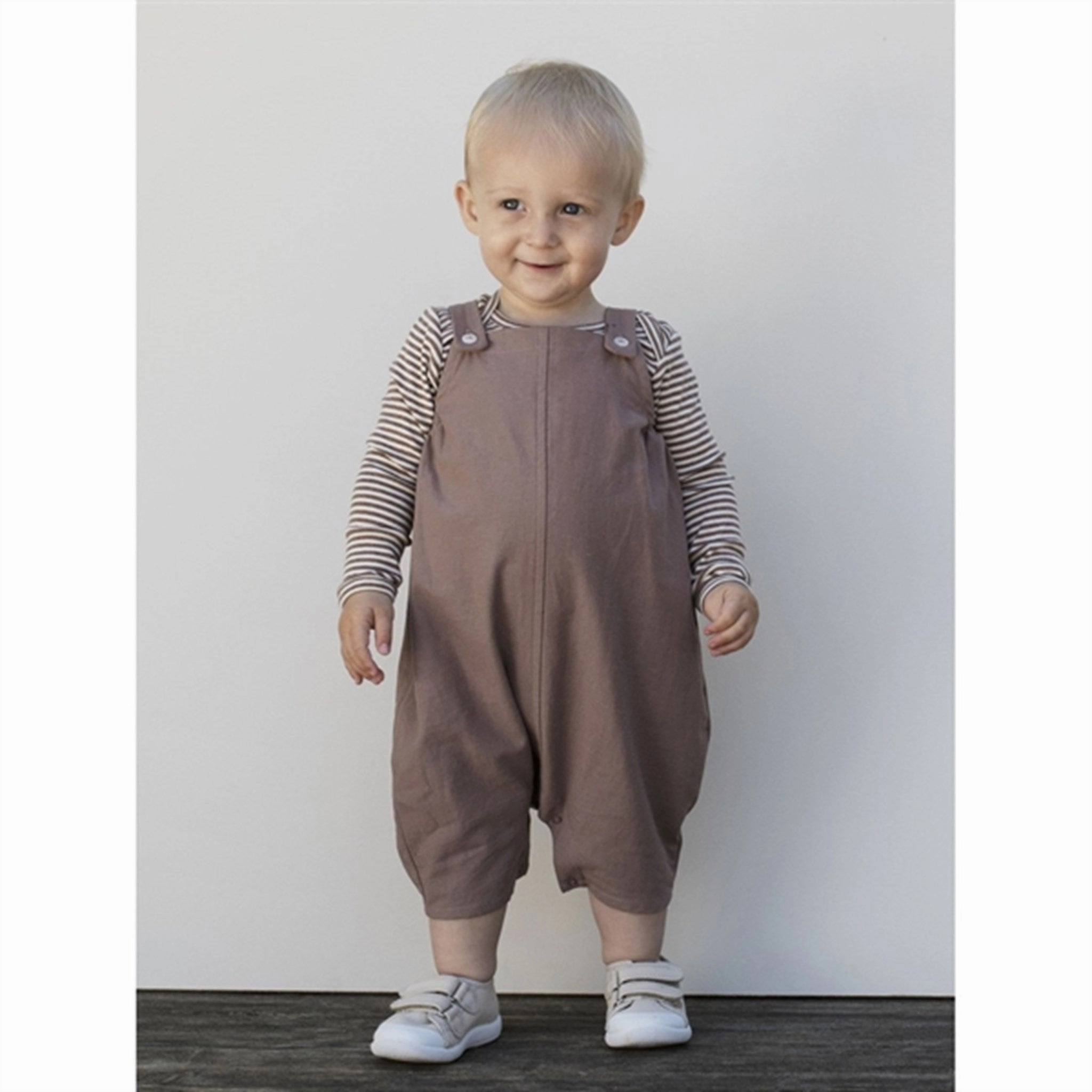 Layer Ready Comfy Stretch Serendipity Redwood Baby Overalls