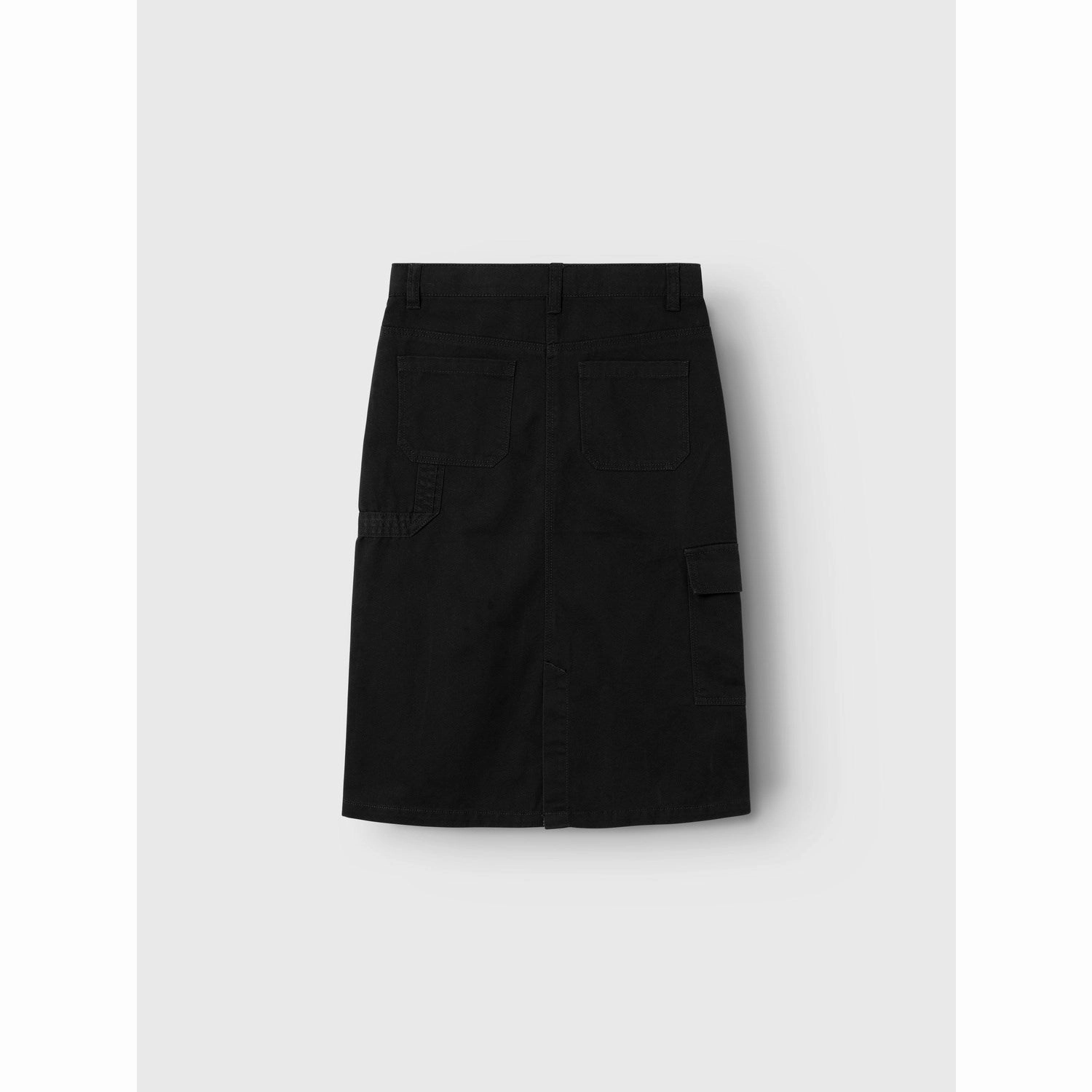 Name It Black Vinni Long Twill Skirt Crossback Strap
