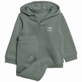 MoistureControl Lining Floral Motifs adidas Originals Sage Green Hoodie Suit