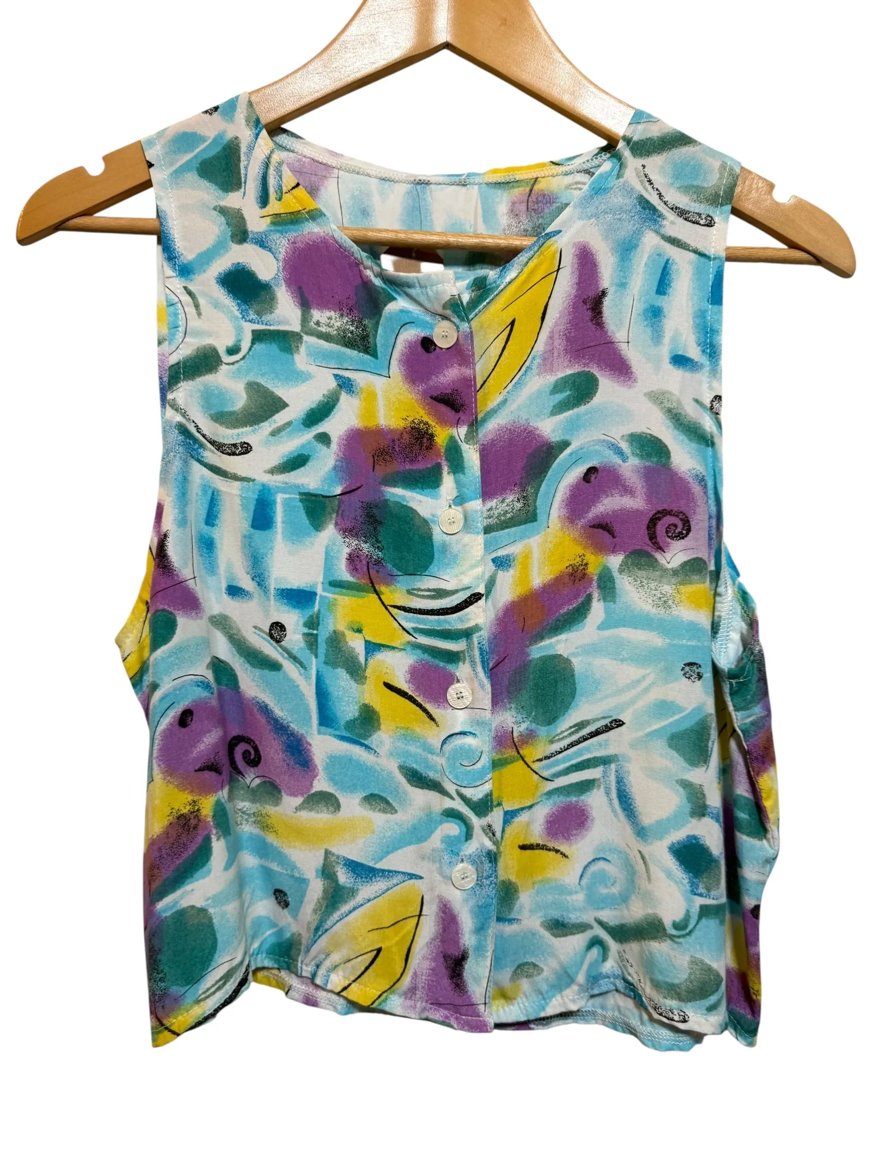 Women's Blue Blouse Top (Size M) Wrinkle Resistant shopping spree