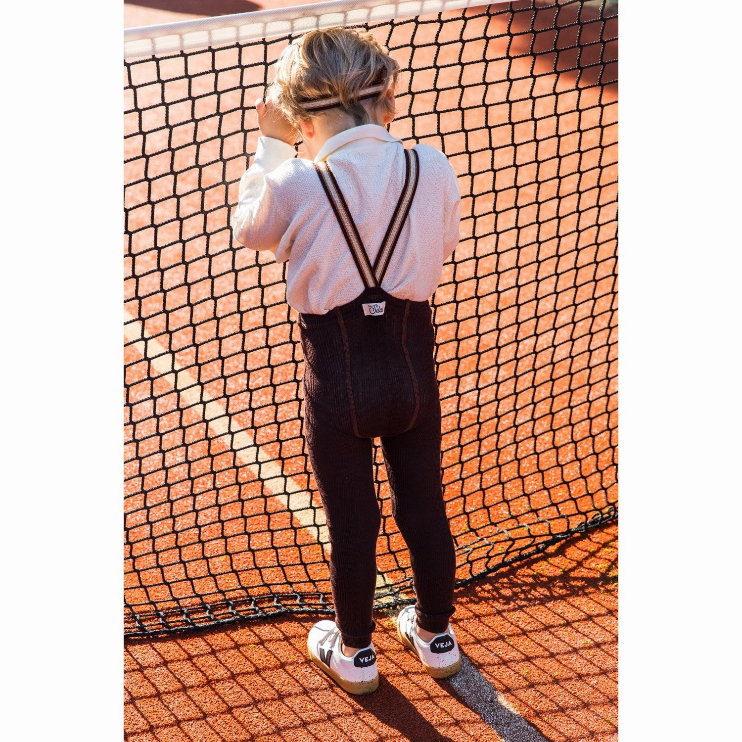 Silly Silas Chocolate Brown Striped Footless Tights Breathable Leggings Material