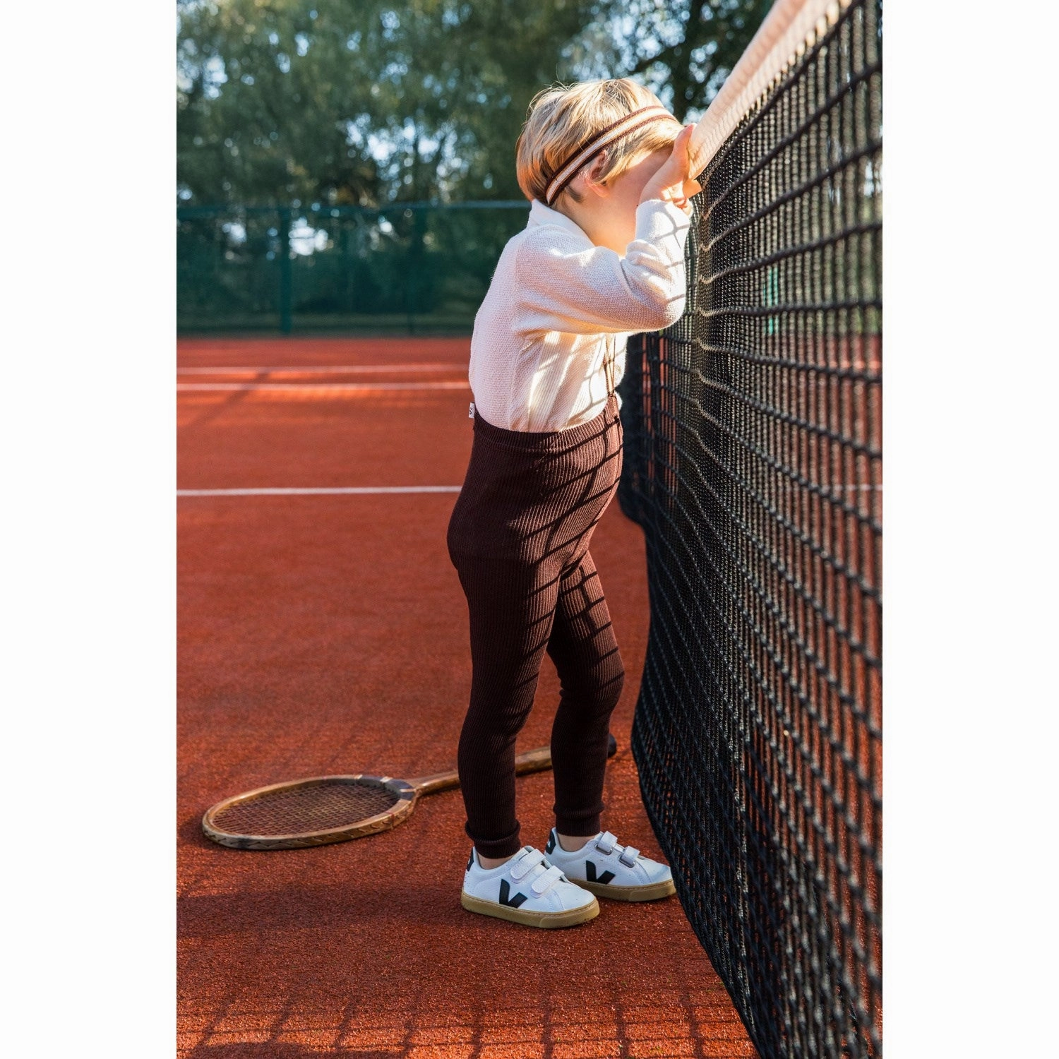 Ultra Light Cycling Trip Silly Silas Chocolate Brown Striped Footless Tights