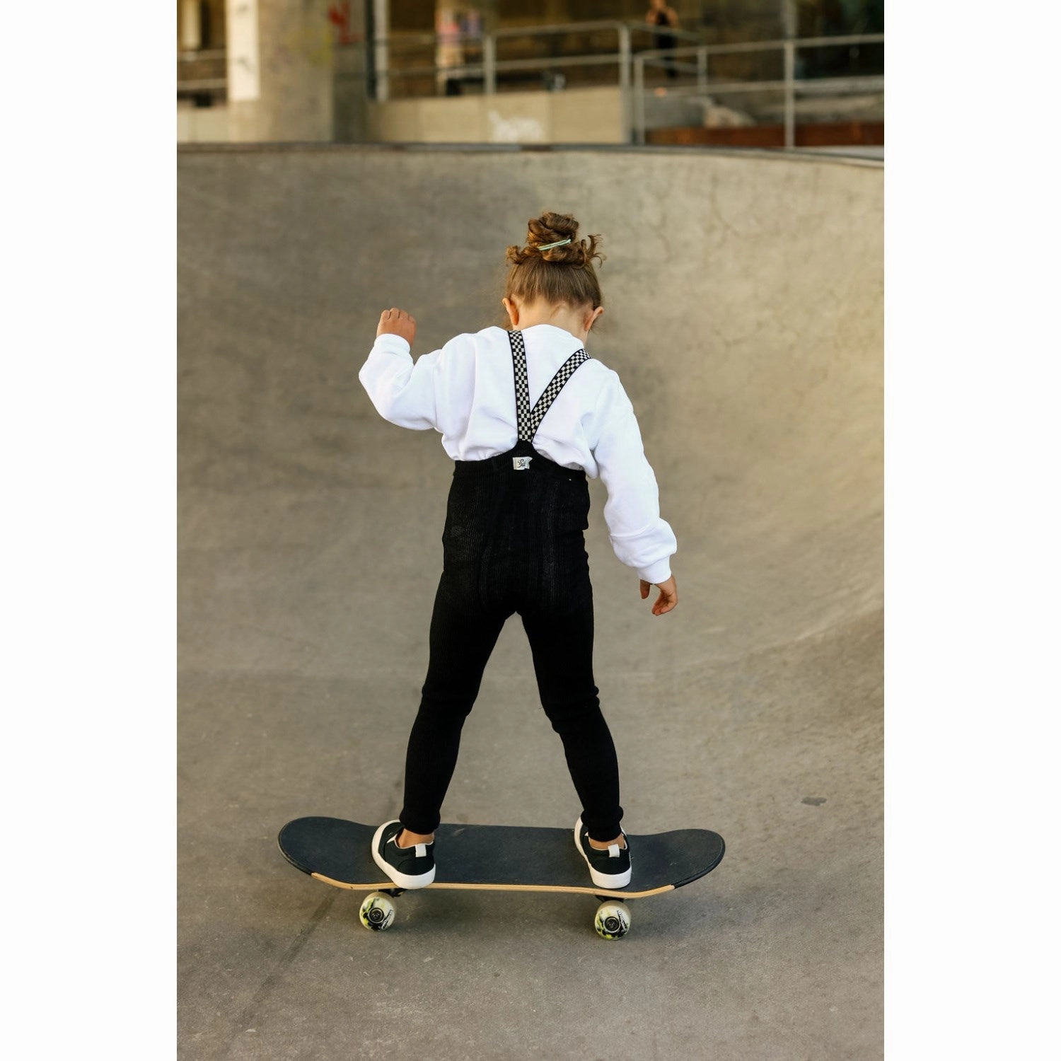 Silly Silas Classic Black Checked Footless Tights Timeless Wear