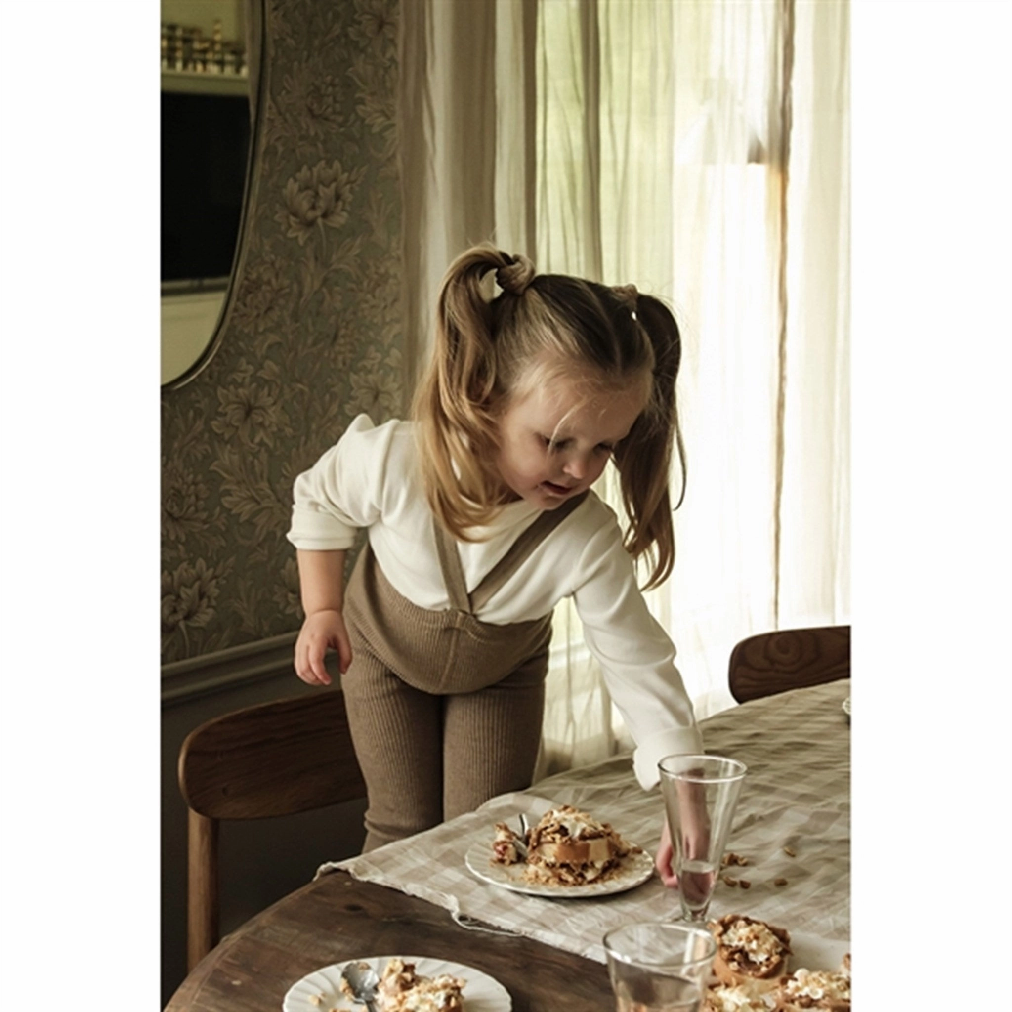 Silly Silas Footless Tights Peanut Grid Pattern