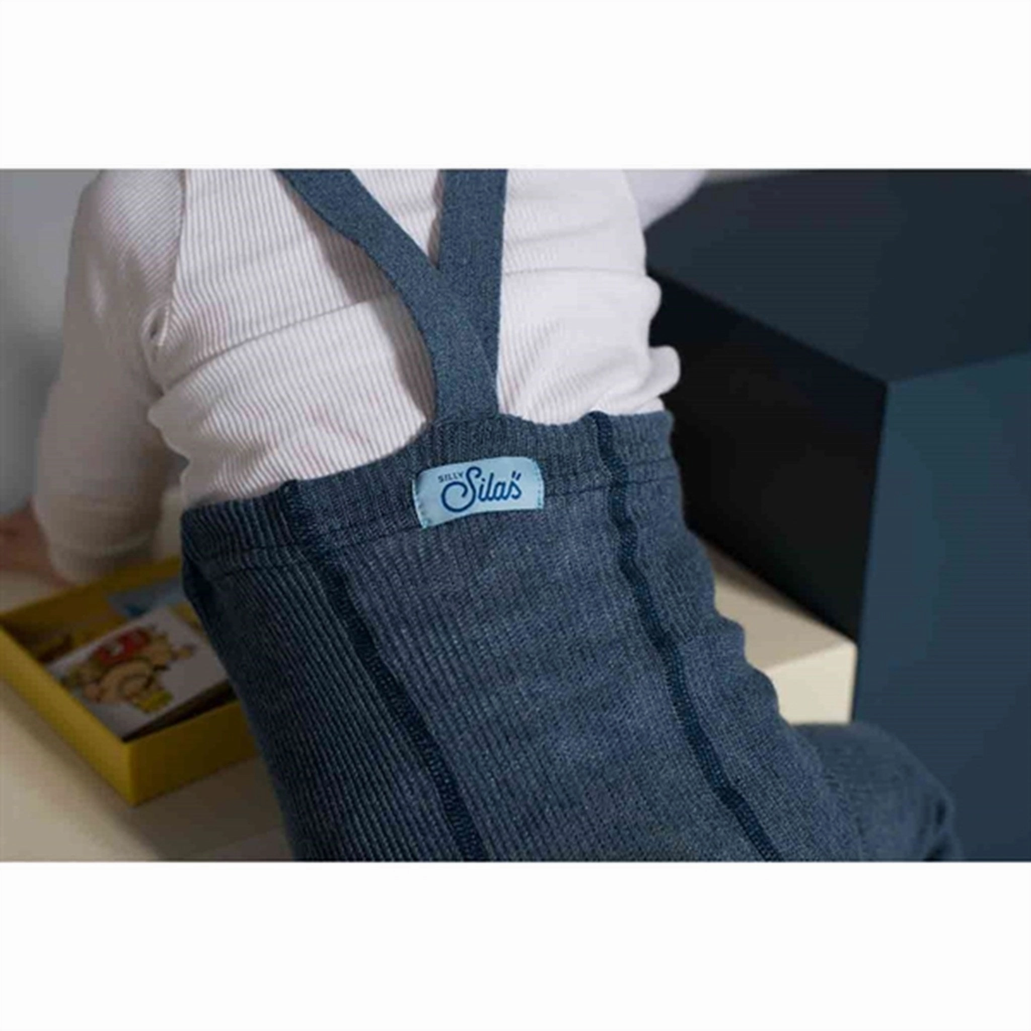 Silly Silas Footless Tights Steel Blue Effortless Wear