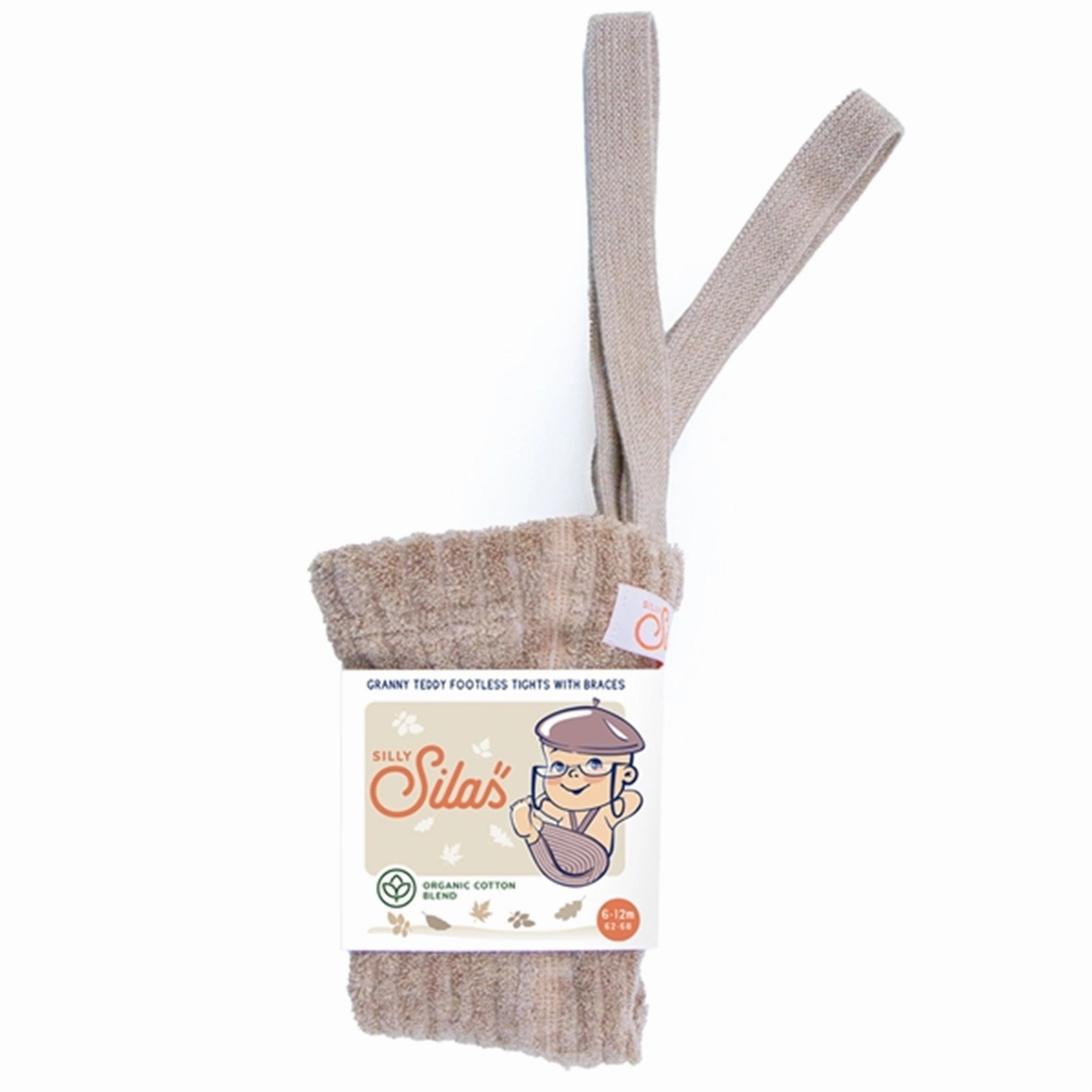 Silly Silas Granny Teddy Footless Tights Peanut Blend Temperature control Sweat Wicking