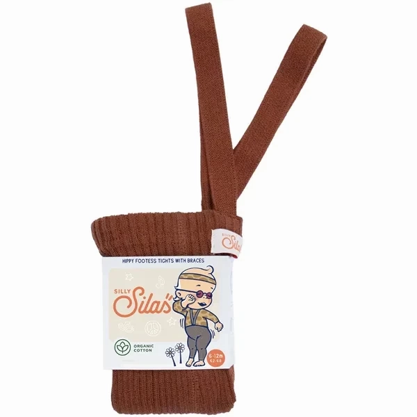 Silly Silas Hippy Footless Tights Cinnamon Thermal Regulating Fabric