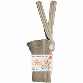 Silly Silas Oyster Grey Striped Footless Tights Casual Performance Cozy Core