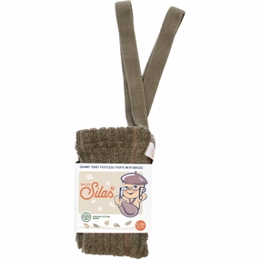 Silly Silas Seaweed Brown Granny Teddy Footless Tights Reinforced Stitching