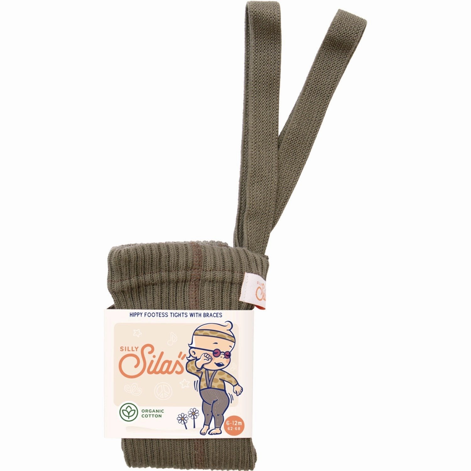 Silly Silas Seaweed Brown Hippy Footless Tights Skin Friendly Dance Practice