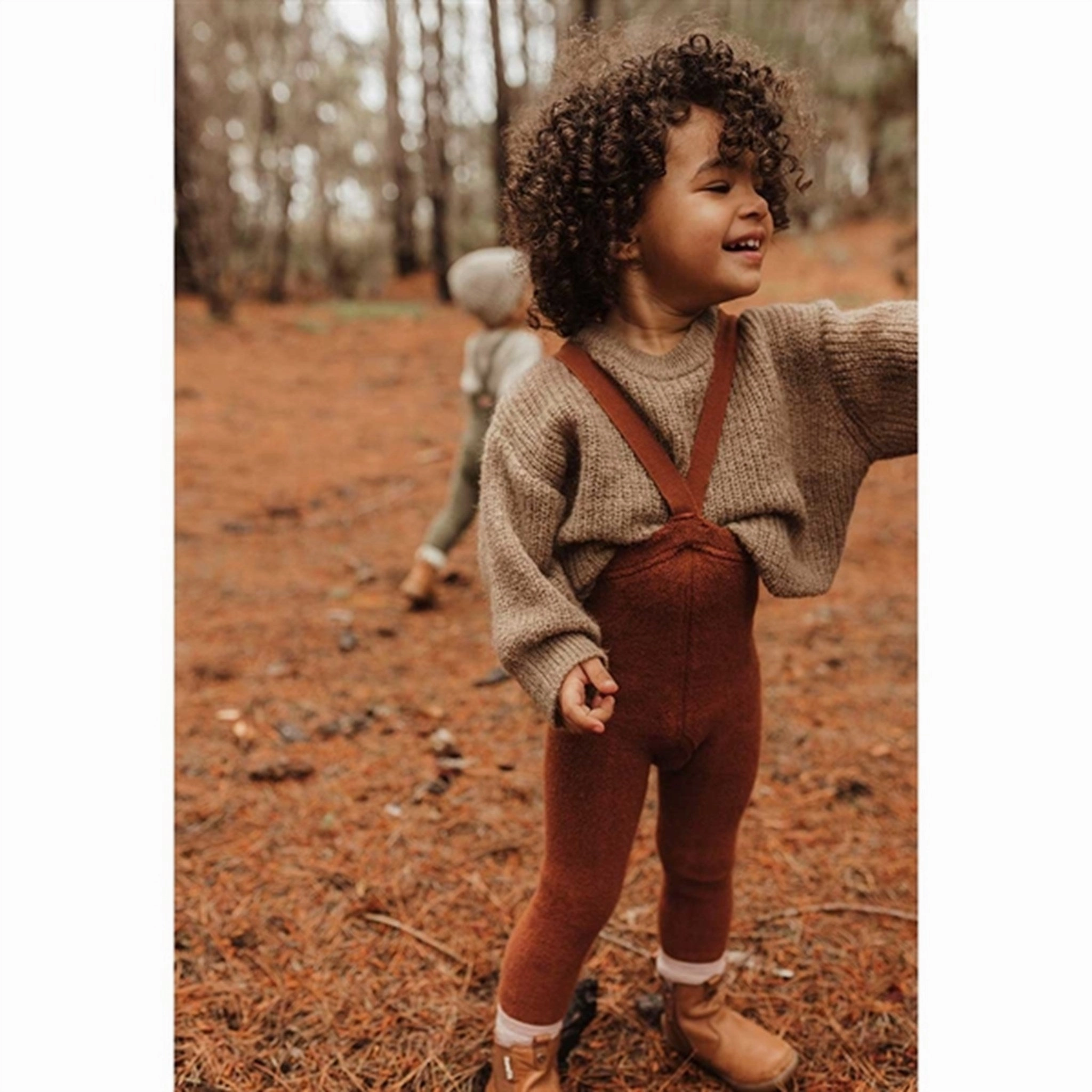 Silly Silas Teddy Warmy Footless Tights Cinnamon Soft Wear