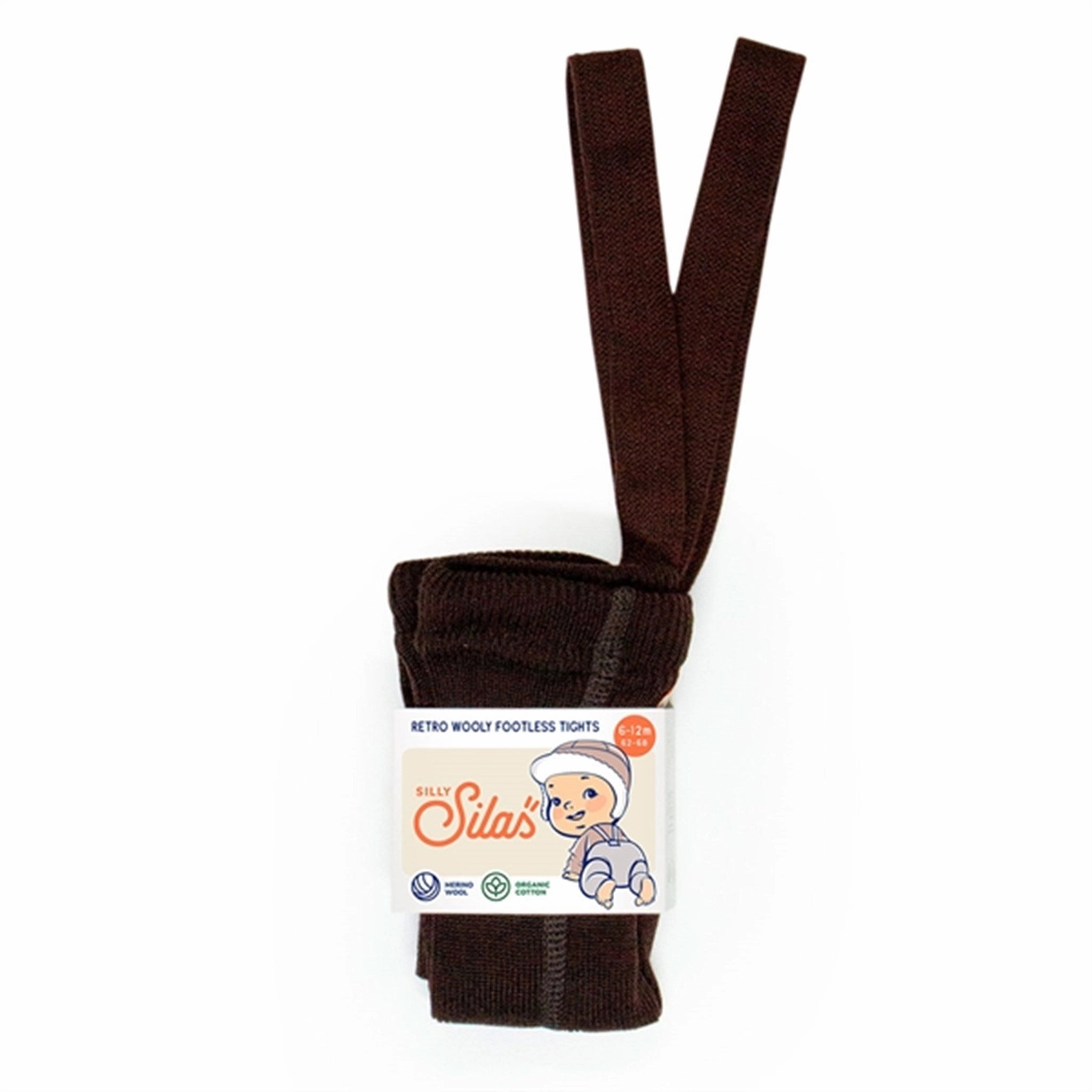 Quick Dry Tech Silly Silas Wooly Footless Tights With Braces Espresso Brown