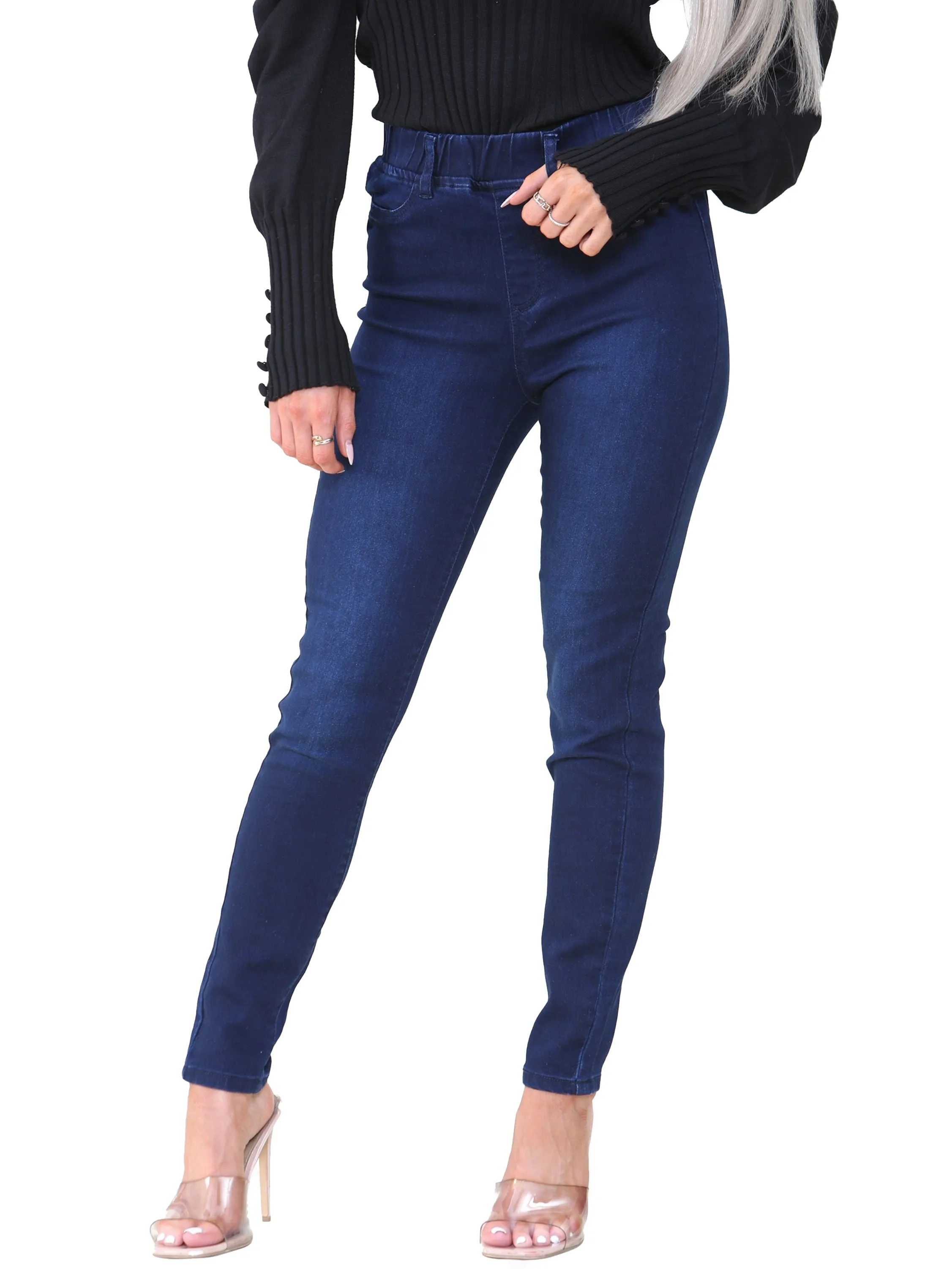Kruze | Womens Skinny Denim Jeggings Common Outfit
