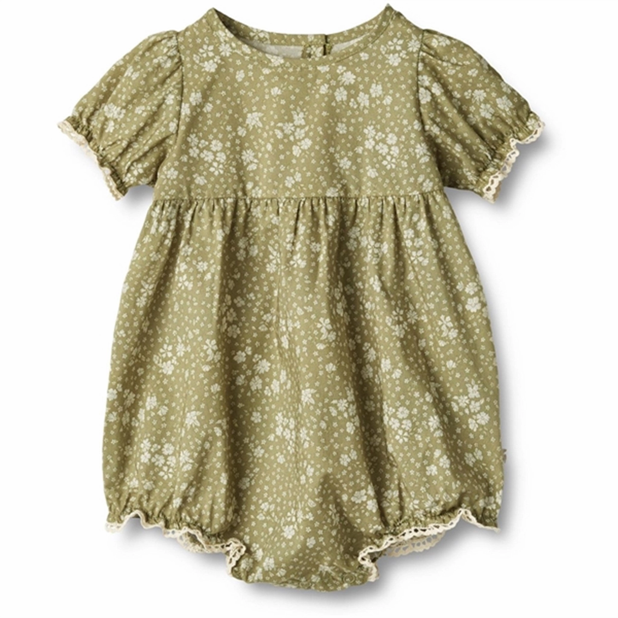 Wheat Green Flowers Romper Vigga New Training