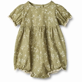 Wheat Green Flowers Romper Vigga New Training