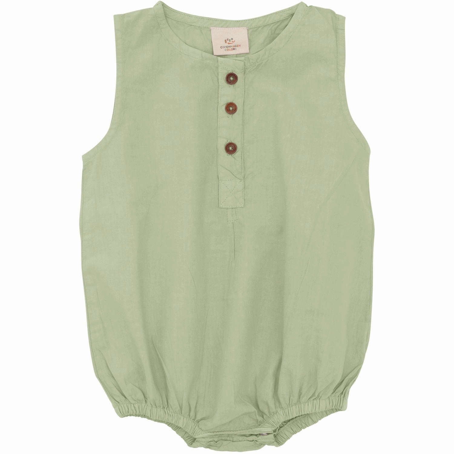 COPENHAGEN COLORS Dusty Green Classic Crisp Poplin Romper Wedding Premium