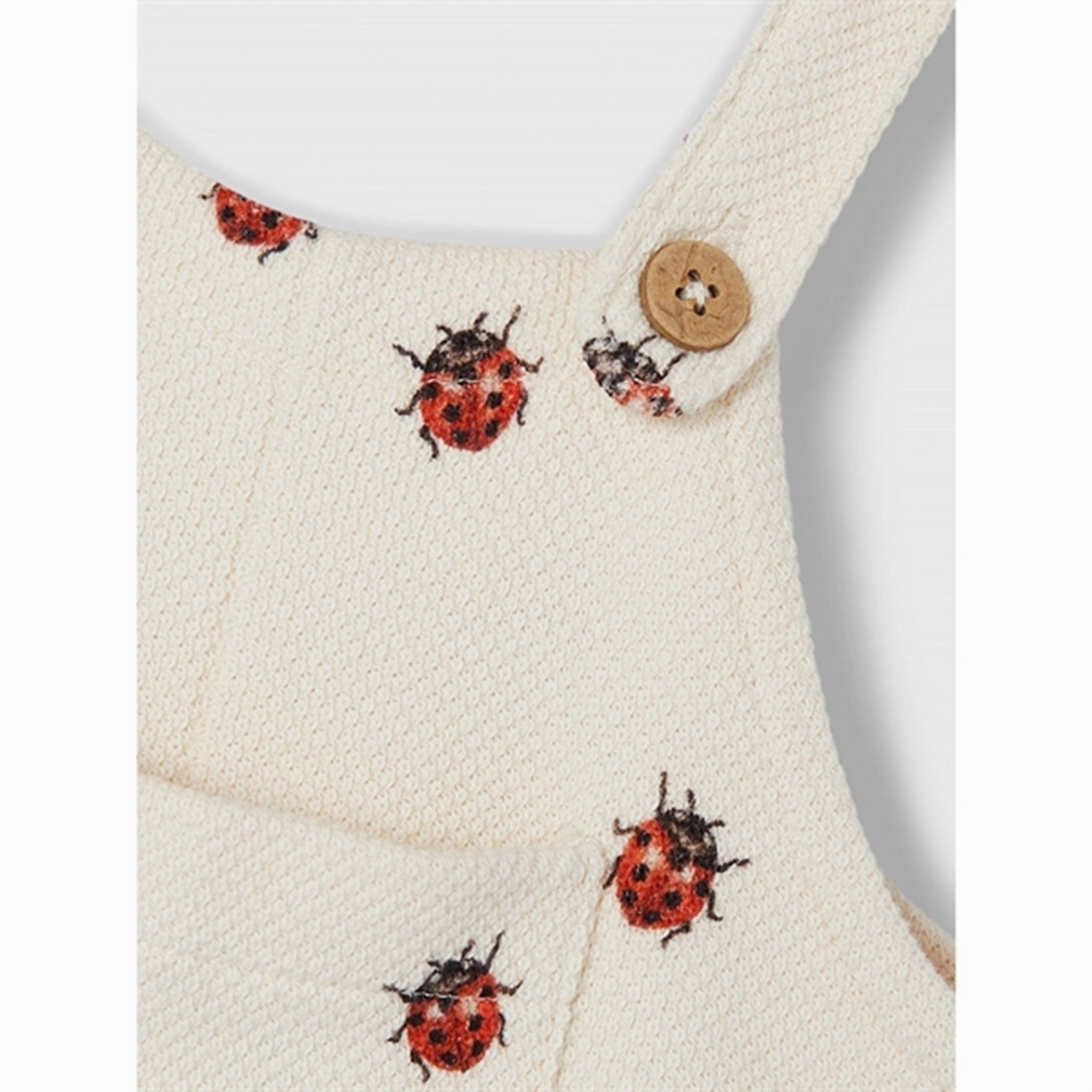 Comfortable fit All-day Comfort Lil'Atelier Whitecap Gray Ladybugs Ronja Sweat Overalls