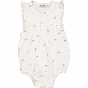 MarMar Little Peony Roma Frill Romper Fine Neutral Charming Basic