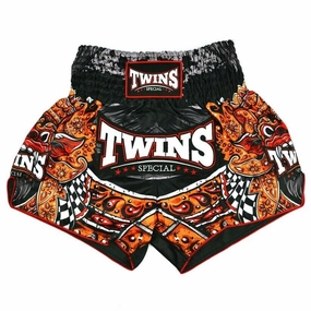 Comfortable clothing Twins Barong Muay Thai Shorts Black Kickboxing MMA