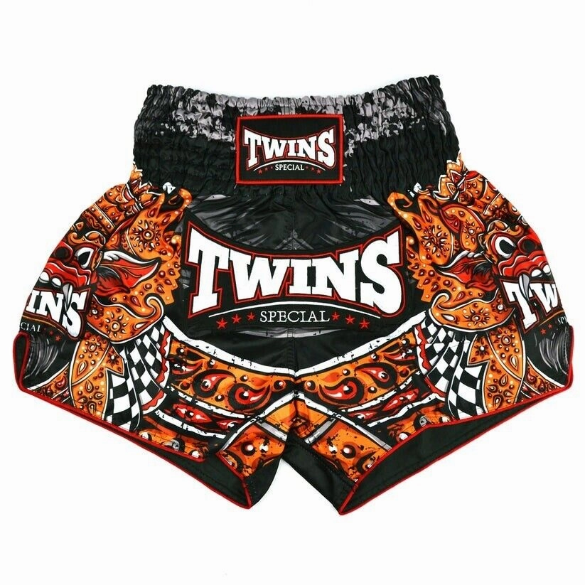 Twins Barong Muay Thai Shorts Black Kickboxing MMA Snag Free Material Stay Fresh