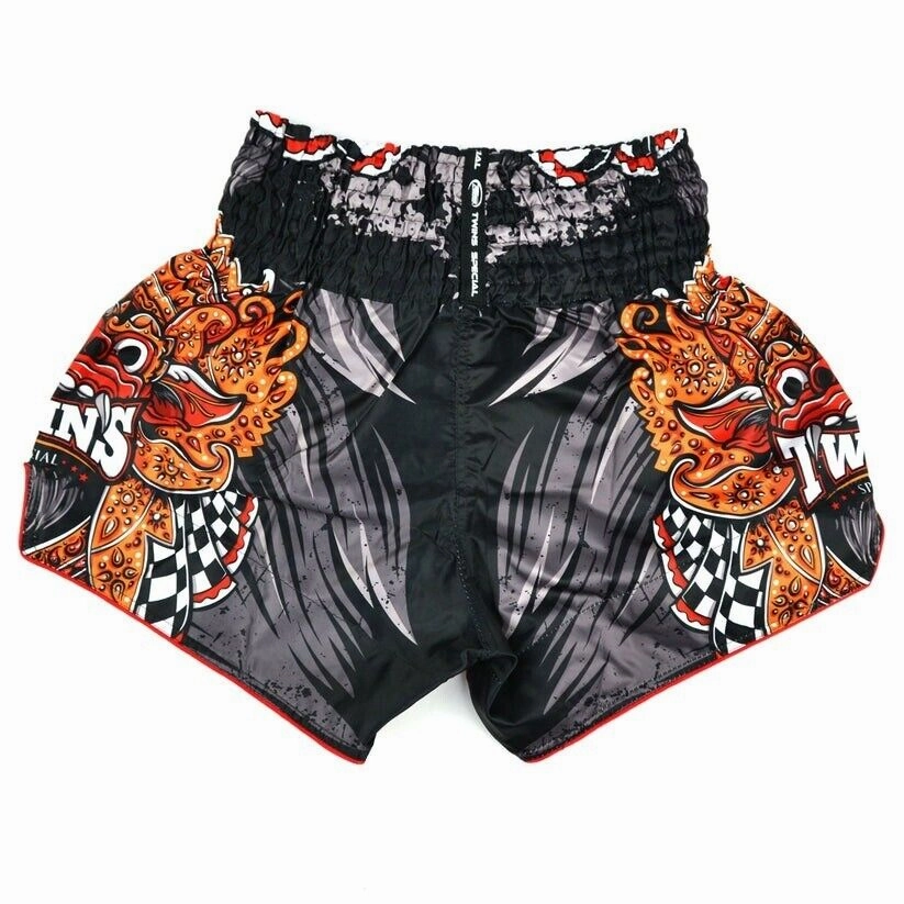No Slip Grip Comfortable Wear Twins Barong Muay Thai Shorts Black Kickboxing MMA