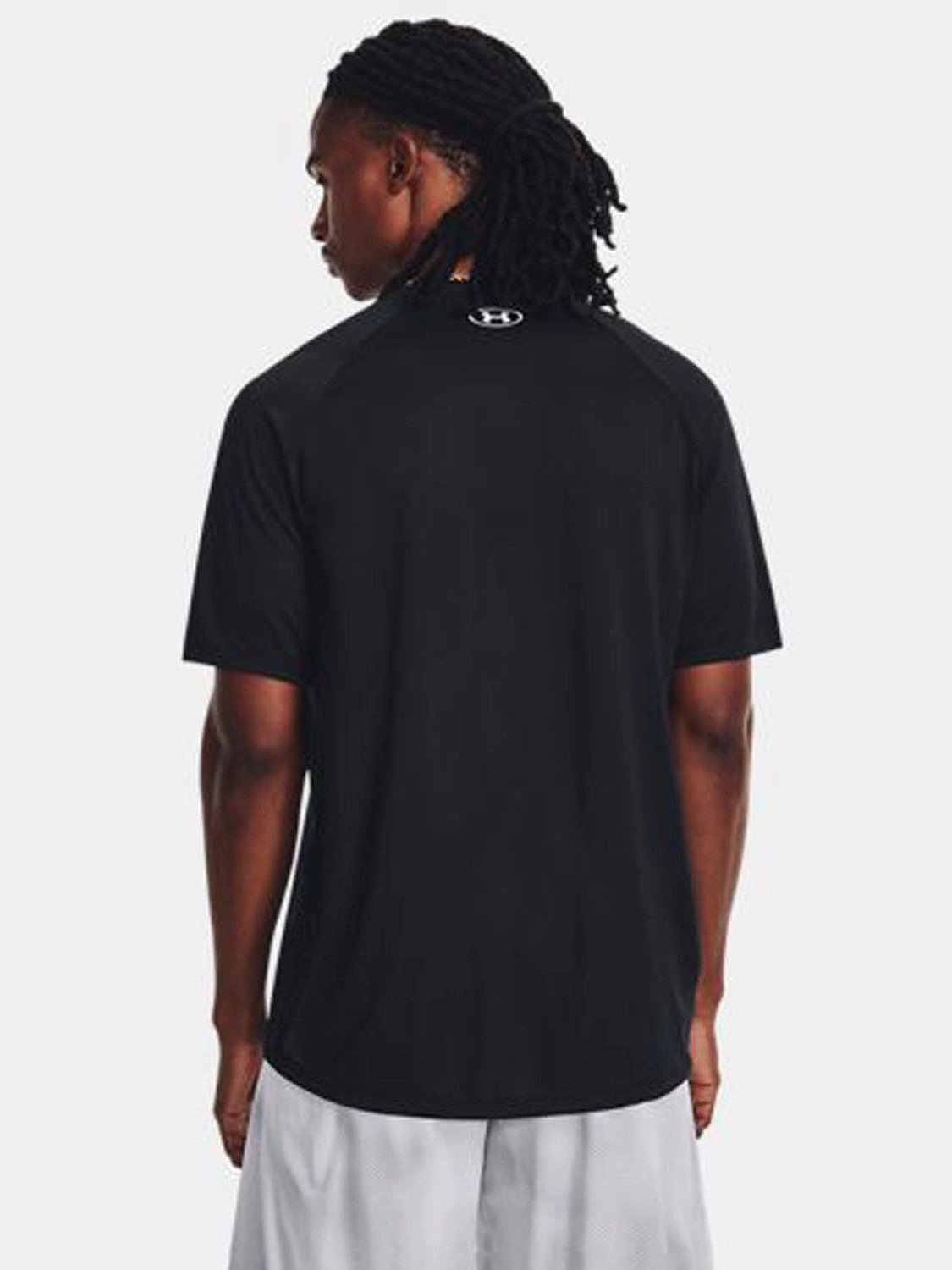 Tech Print Fill Short Sleeve Raw Hem Finish Layered Look