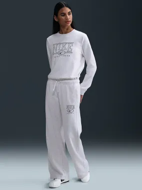 Sportswear Club Fleece Mid-Rise Wide-Leg Graphic Pants Relaxed Fit