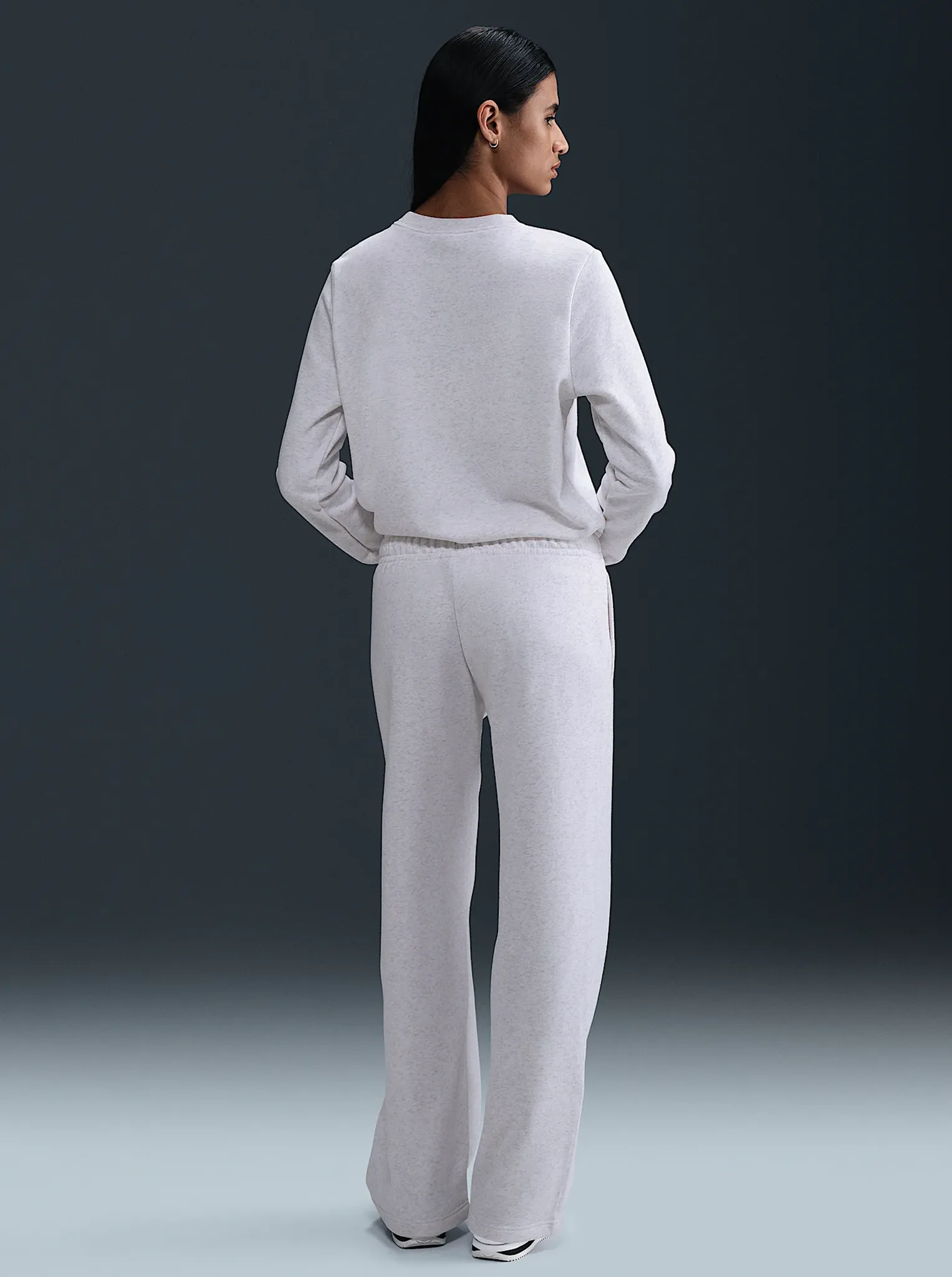 Sportswear Club Fleece Mid-Rise Wide-Leg Graphic Pants Non Bulk Quick Access Zippers