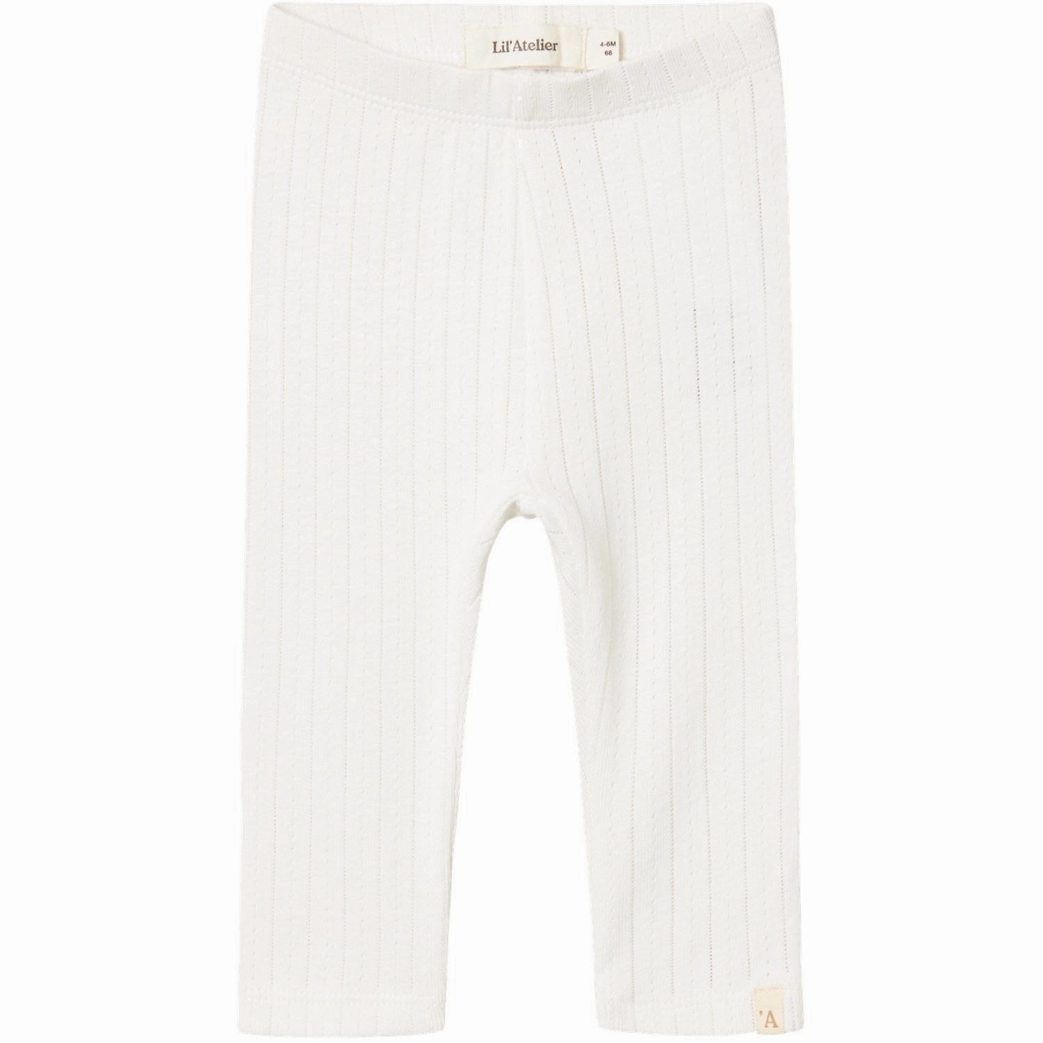 Lil'Atelier Coconut Milk Rachel Nis Slim Leggings Noos Effortless Style Fade Resistant Studio Practice