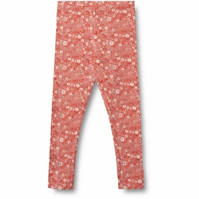 Versatile Feel Full Coverage Fit Wheat Coral Flowers Jersey Leggings Jules