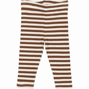For Teens Compression Support THE NEW Siblings Toffee Striped TNSBFro Rib Leggings