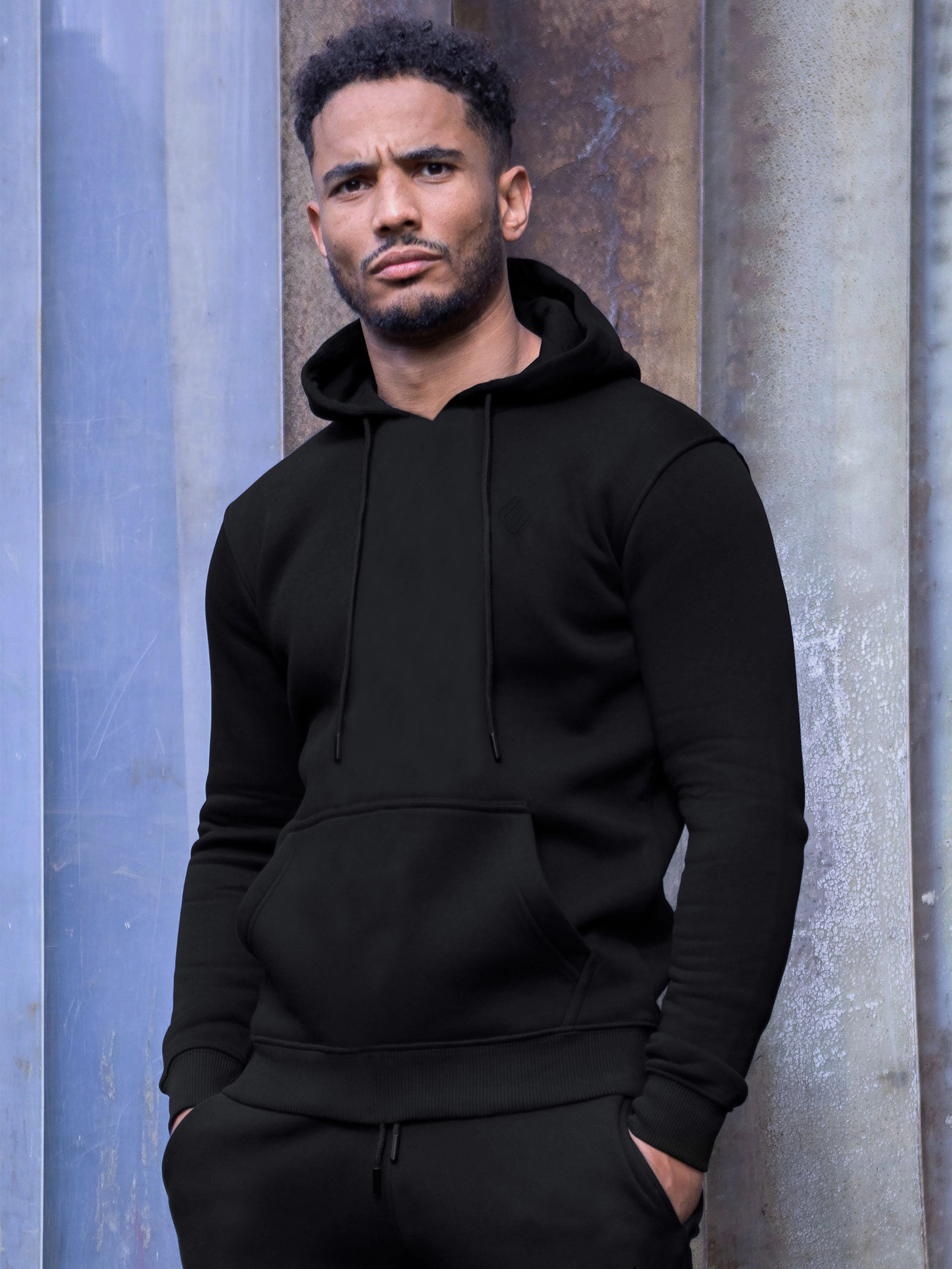 Enzo Mens Pullover Warm Fleece Hooded Jumper Durable Zipper Sport Day